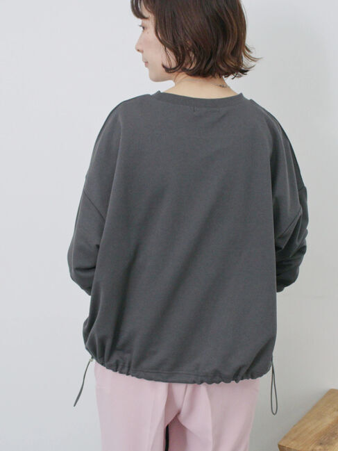 Samansa Mos2 blue「異素材切替リメイク風プルオーバー」|Tシャツ・カットソー|