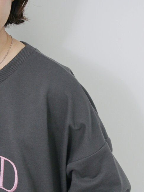 Samansa Mos2 blue「異素材切替リメイク風プルオーバー」|Tシャツ・カットソー|