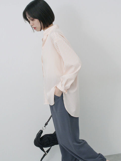 Samansa Mos2 blue「【接触冷感】マルチスタイルシャツ」|シャツ・ブラウス|