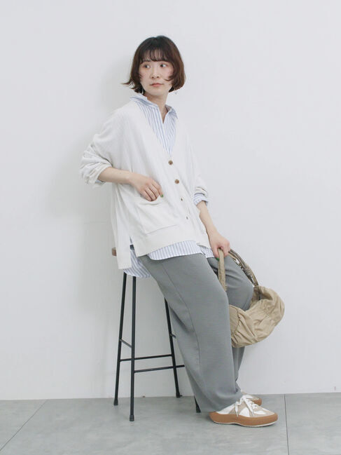 Samansa Mos2 blue「【接触冷感】マルチスタイルシャツ」|シャツ・ブラウス|