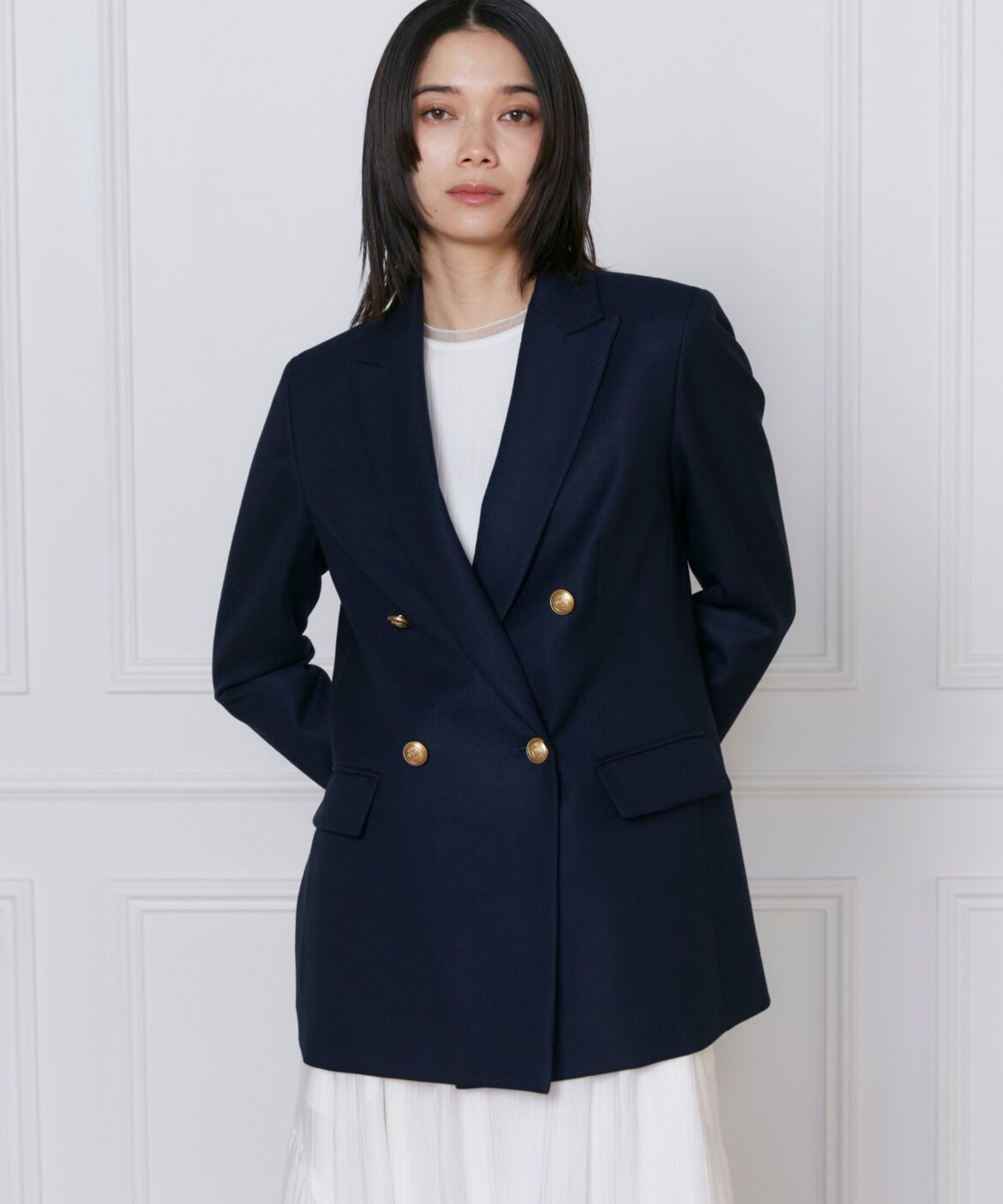 INED「ダブルブレストジャケット」|テーラードジャケット|