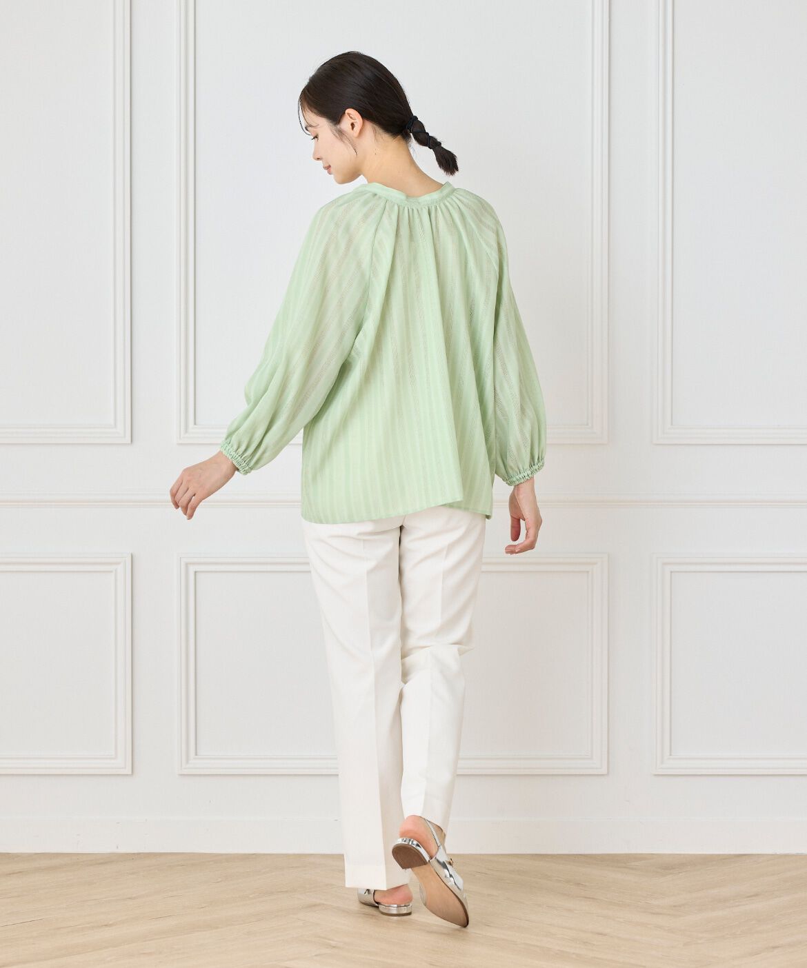 INED「からみ織ブラウス」|シャツ・ブラウス|