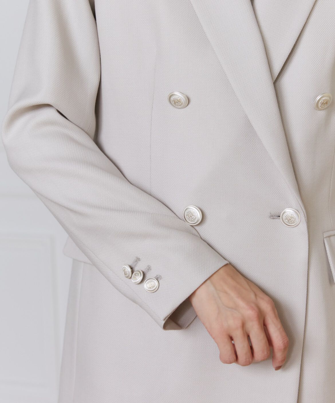 INED「《大きいサイズ》ダブルブレストジャケット」|テーラードジャケット|