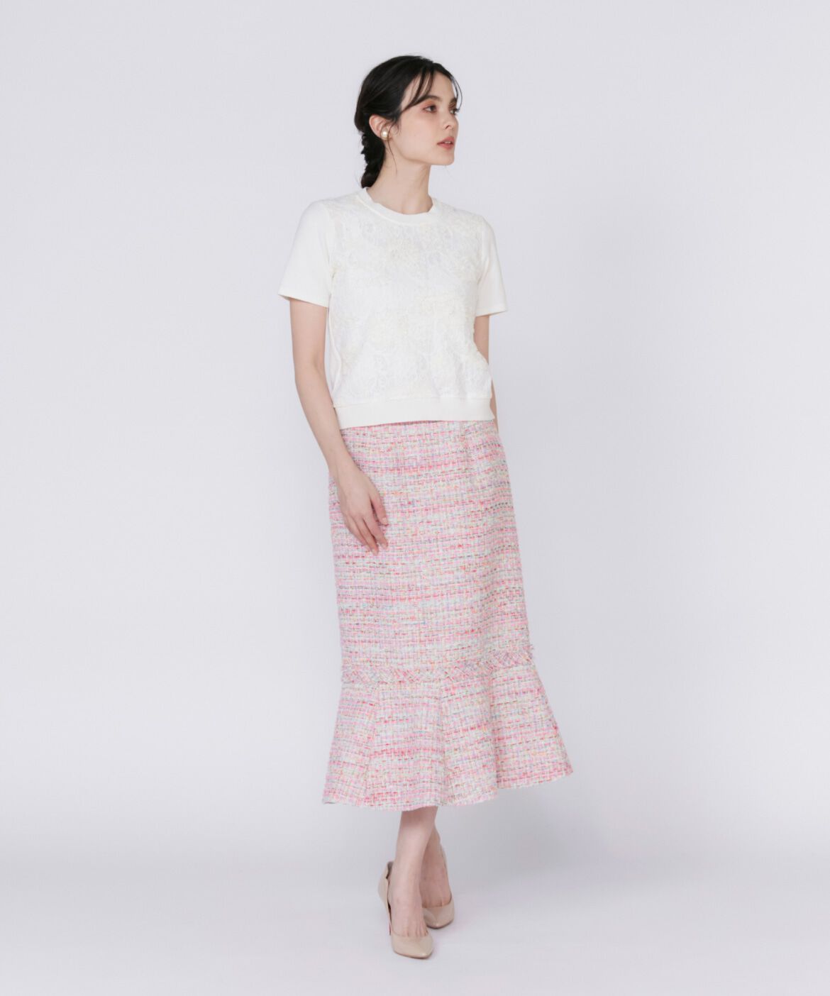 Maglie le cassetto「《M Maglie le cassetto》ツイードマーメイドスカート」|タイト|