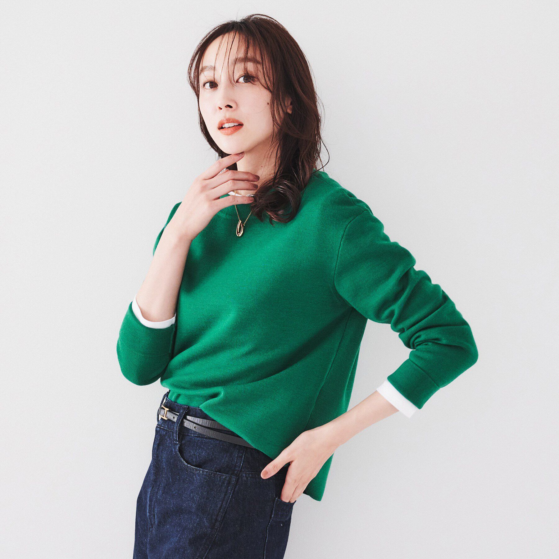 UNTITLED「【アンサンブル可能/8色展開】ミラノリブ ワイドボートネックプルオーバーニット」|ニット・セーター|