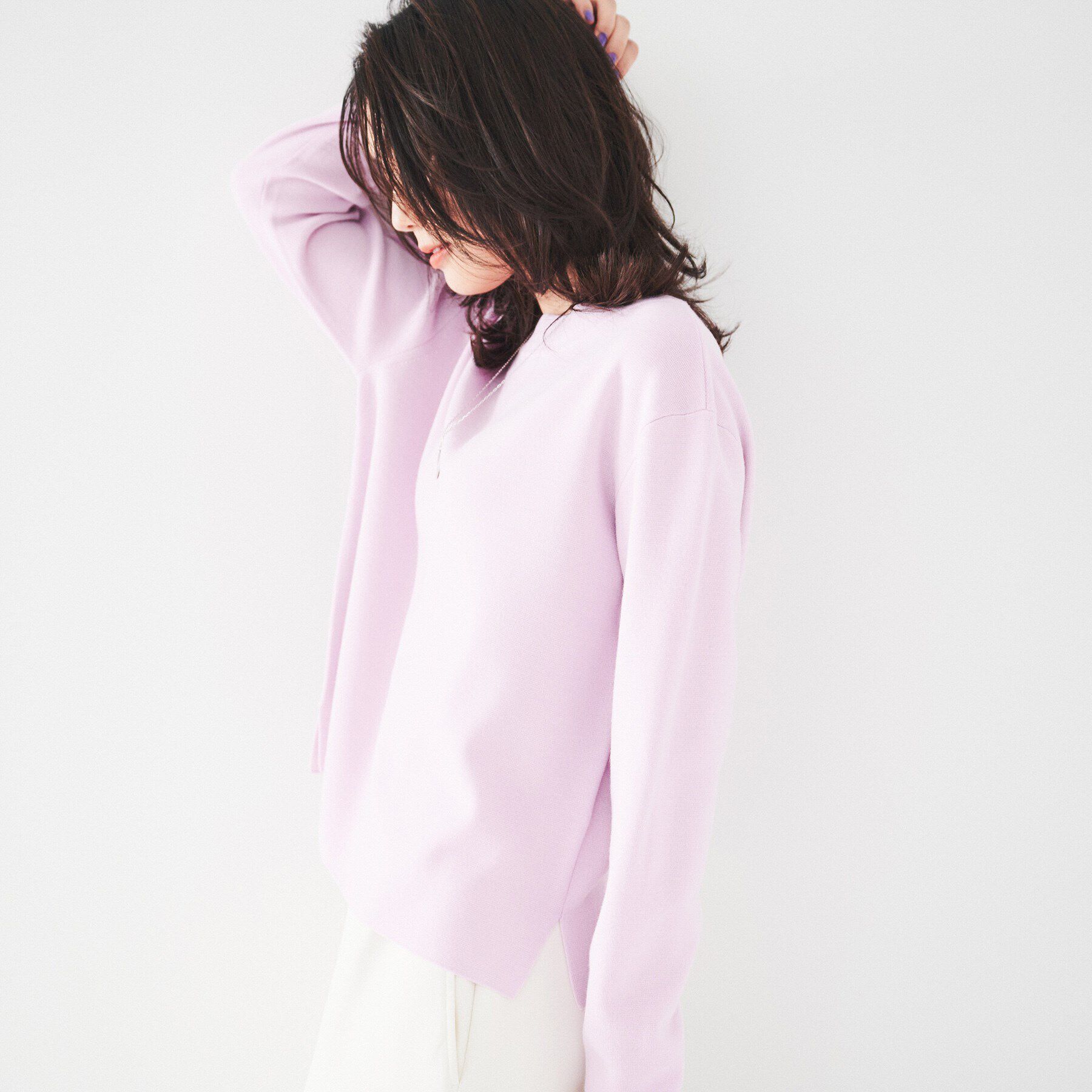 UNTITLED「【アンサンブル可能/8色展開】ミラノリブ ワイドボートネックプルオーバーニット」|ニット・セーター|