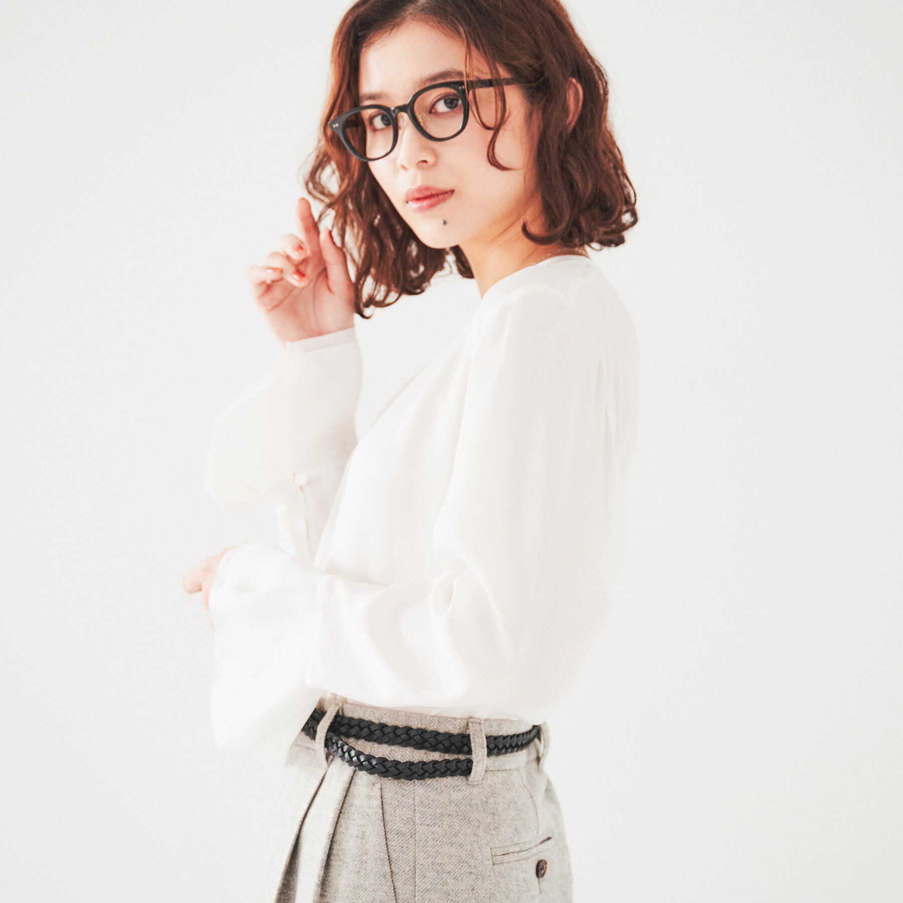 UNTITLED「【日本製/シーズンレス/重ね着にもおすすめ】シルキータッチブラウス」|シャツ・ブラウス|