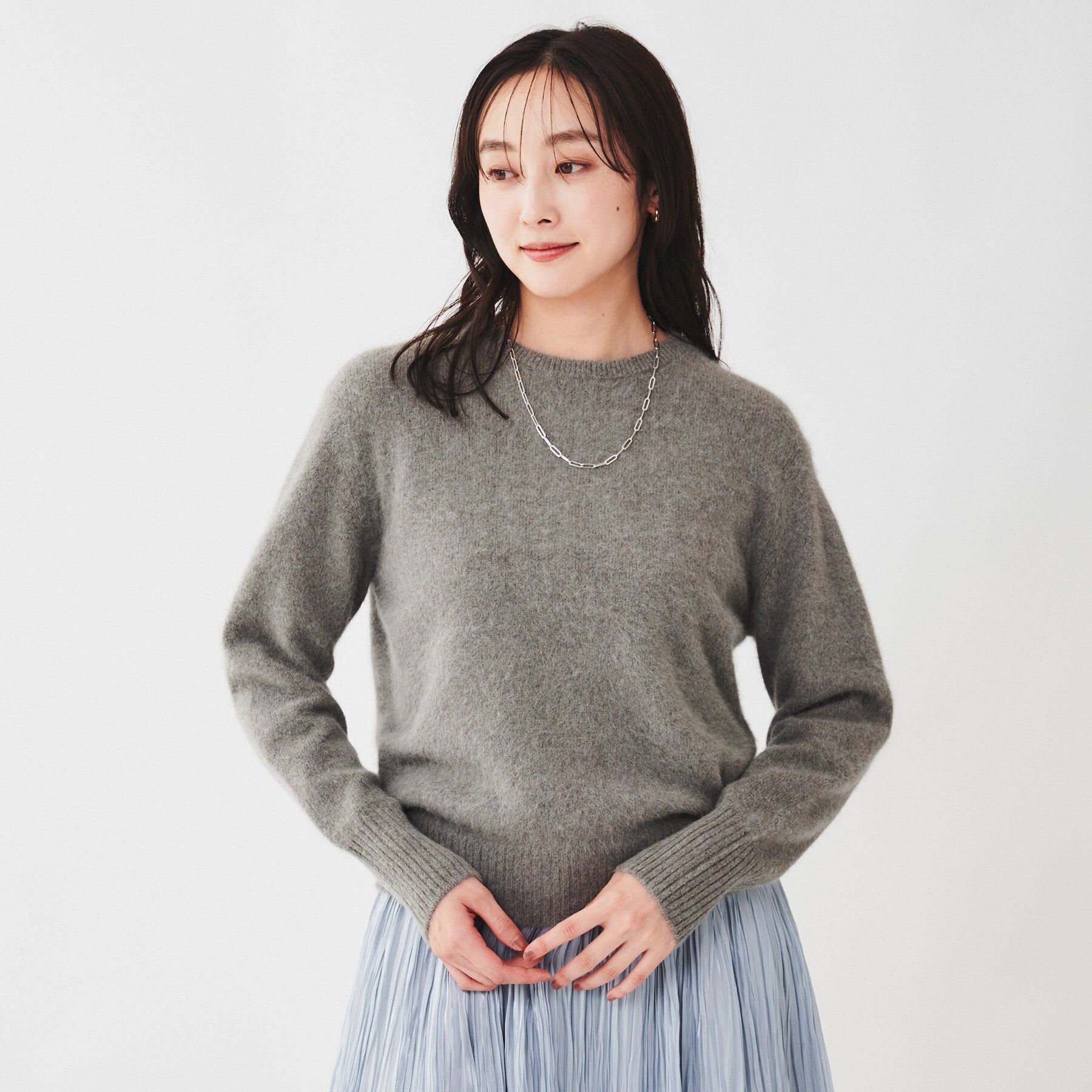 UNTITLED「ウールフォックス クルーネックプルオーバーニット」|ニット・セーター|