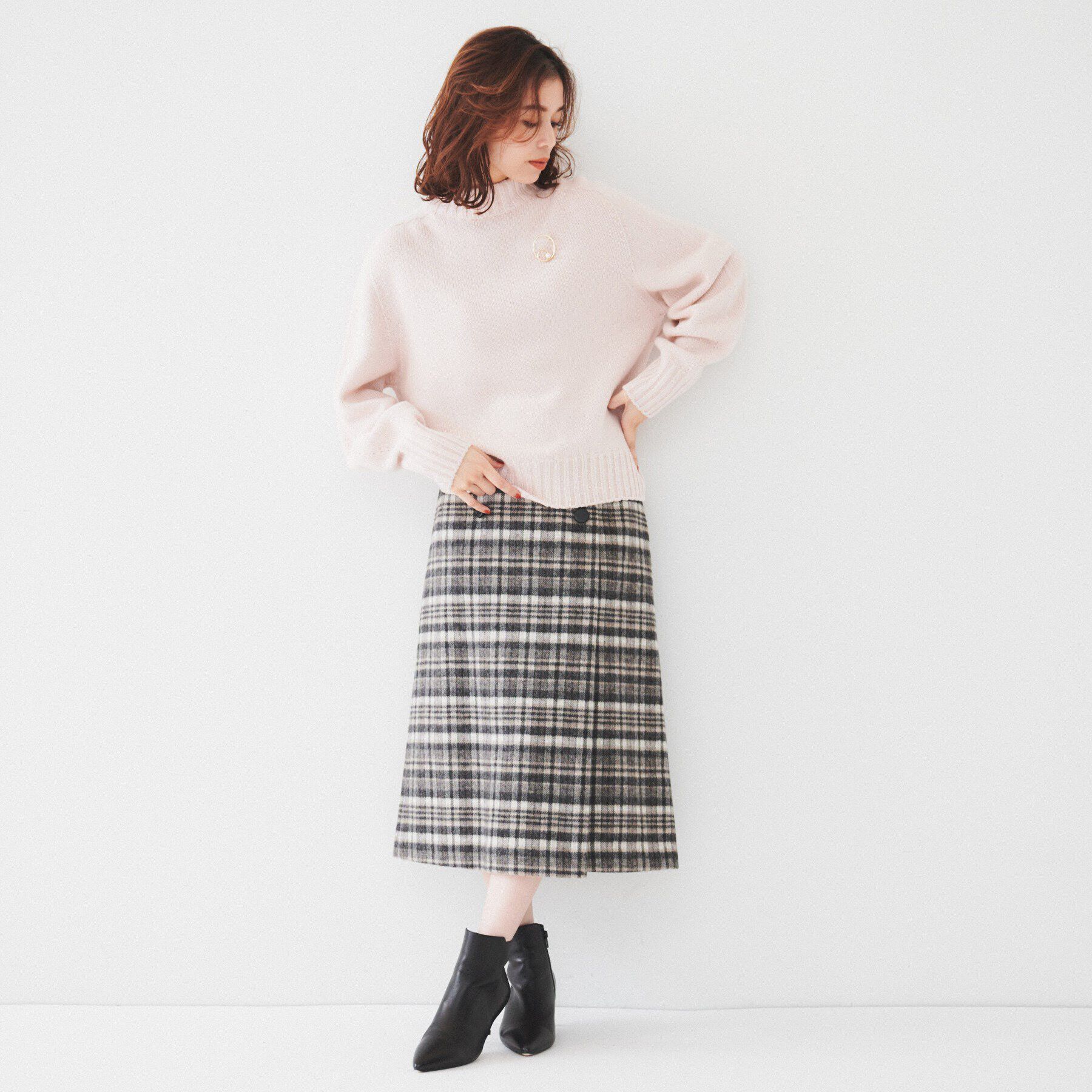 UNTITLED「【洗える】ミドルゲージ モックネックニット」|ニット・セーター|