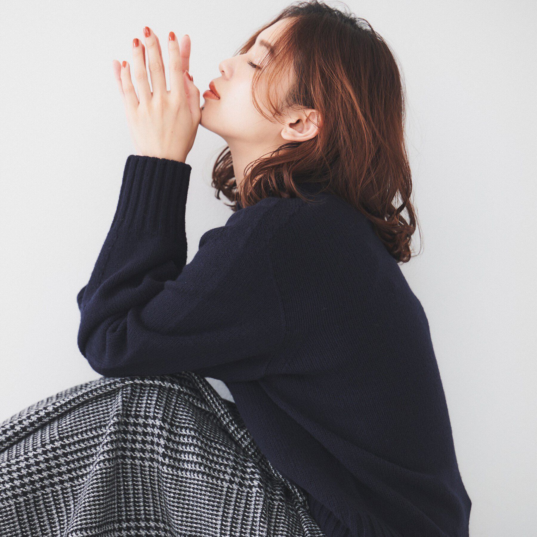 UNTITLED「【洗える】ミドルゲージ モックネックニット」|ニット・セーター|