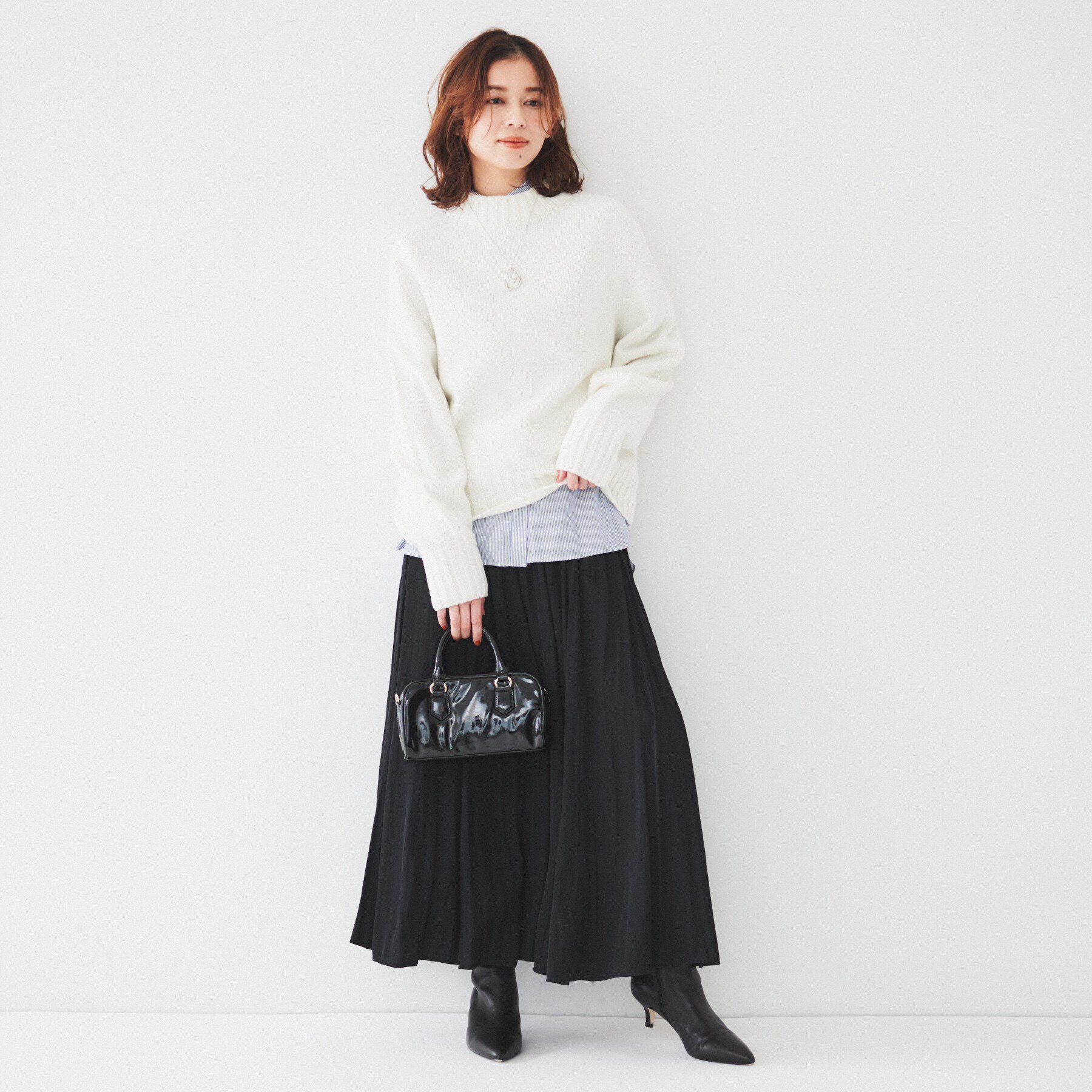 UNTITLED「【洗える】ミドルゲージ モックネックニット」|ニット・セーター|