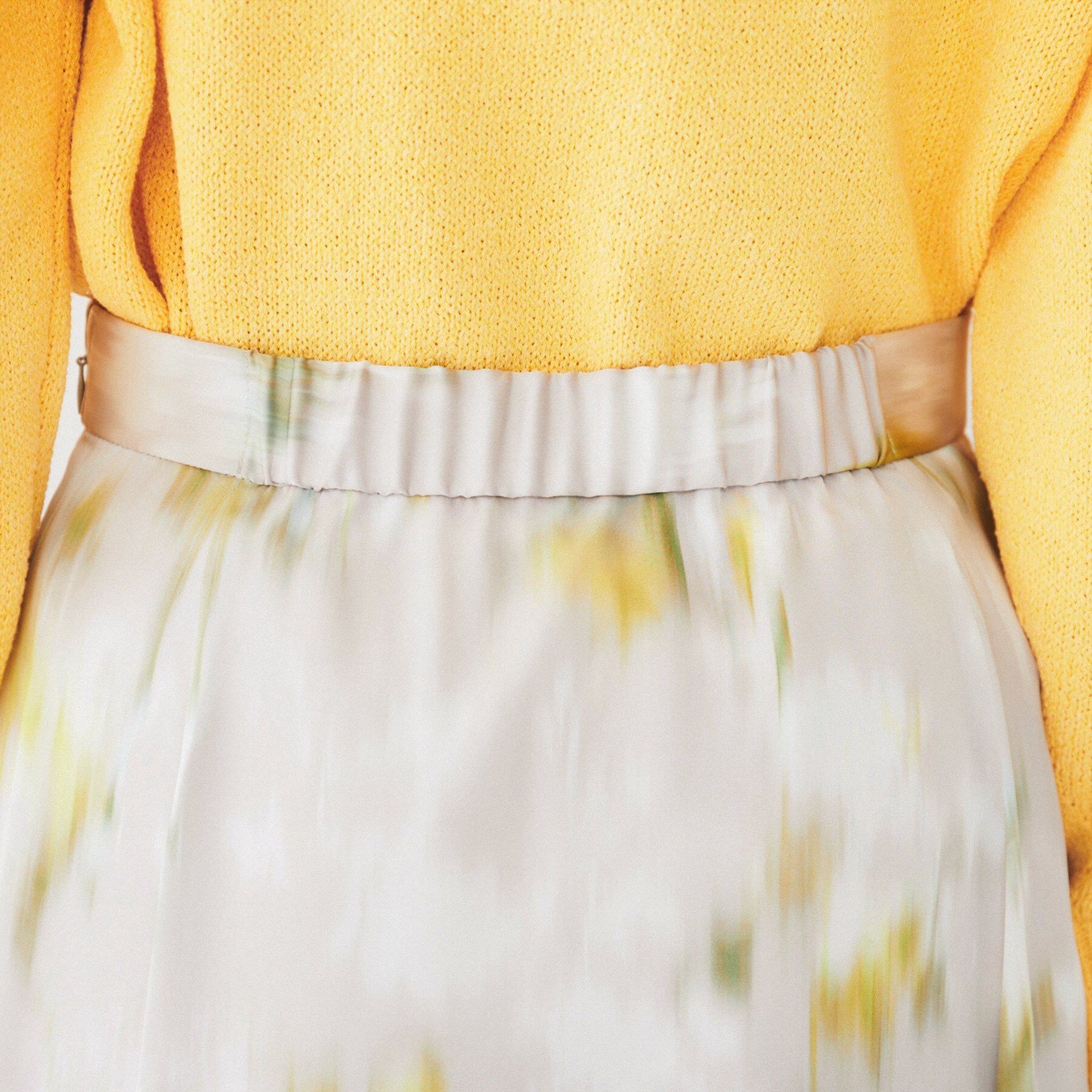 UNTITLED「【後ろウエストゴム/花柄】ぼかしフラワー プリントスカート」|スカート|