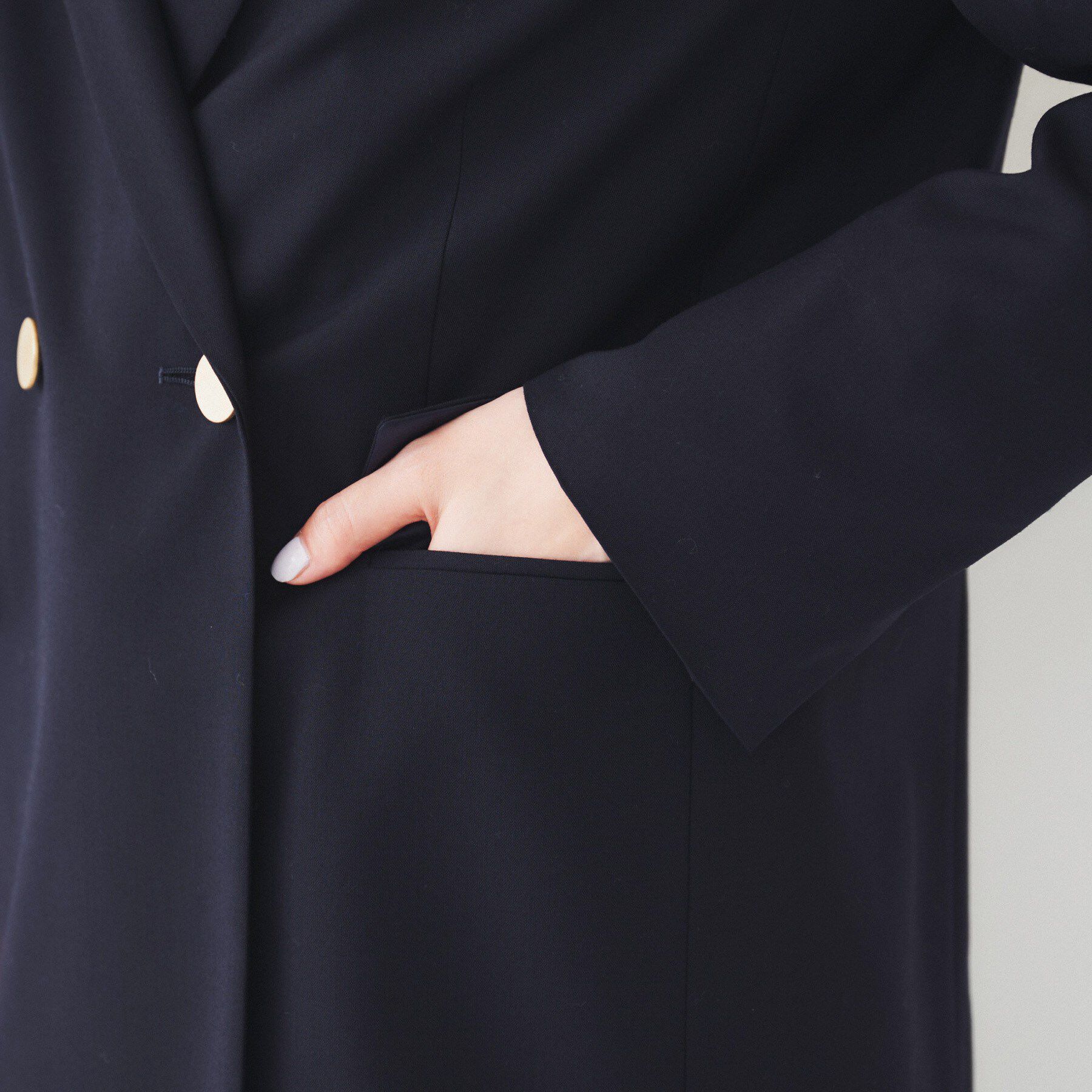 UNTITLED「【通勤/春の軽羽織り】サマーウール調 ダブルブレストジャケット」|テーラードジャケット|