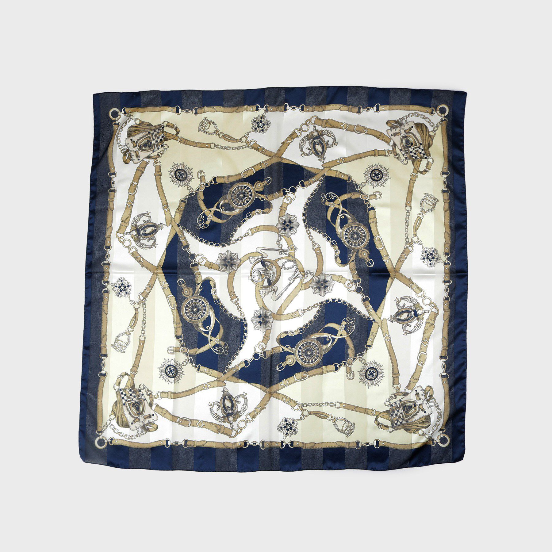 UNTITLED「【手洗い／88cm正方形】シアー素材チェーン柄スカーフ」|バンダナ・スカーフ|ライトイエロー(53