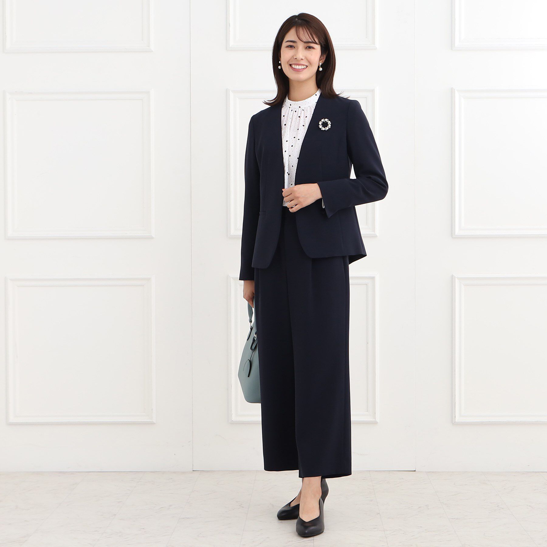 Reflect「【フォーマル/洗える/セットアップ可】タック入りワイドパンツ」|その他|