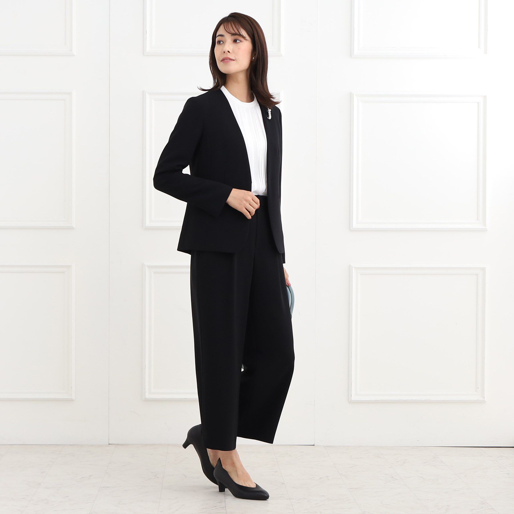 Reflect「【フォーマル/洗える/セットアップ可】タック入りワイドパンツ」|その他|