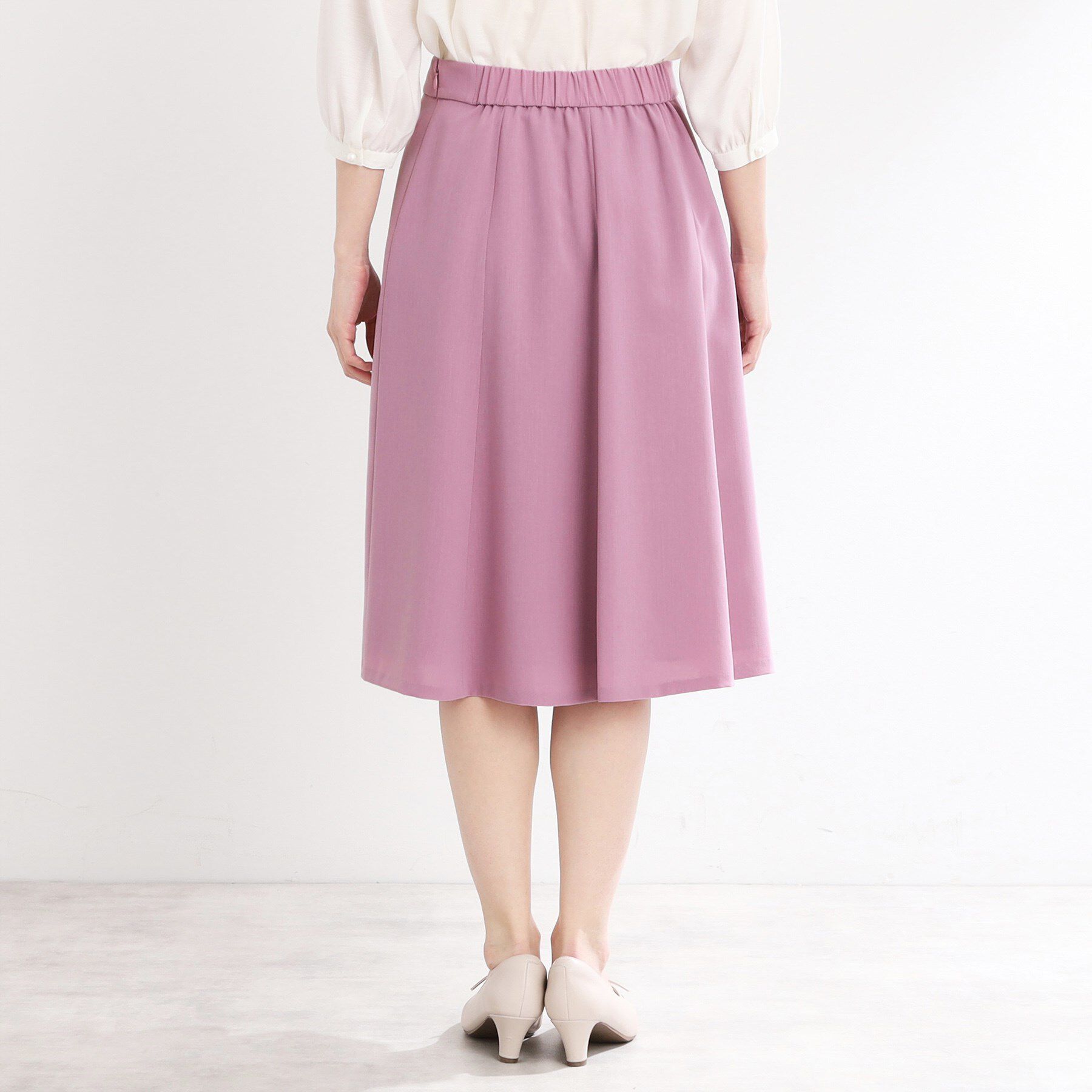 Reflect「【マシンウォッシュ可／細見え】フレアシルエットスカート」|スカート|