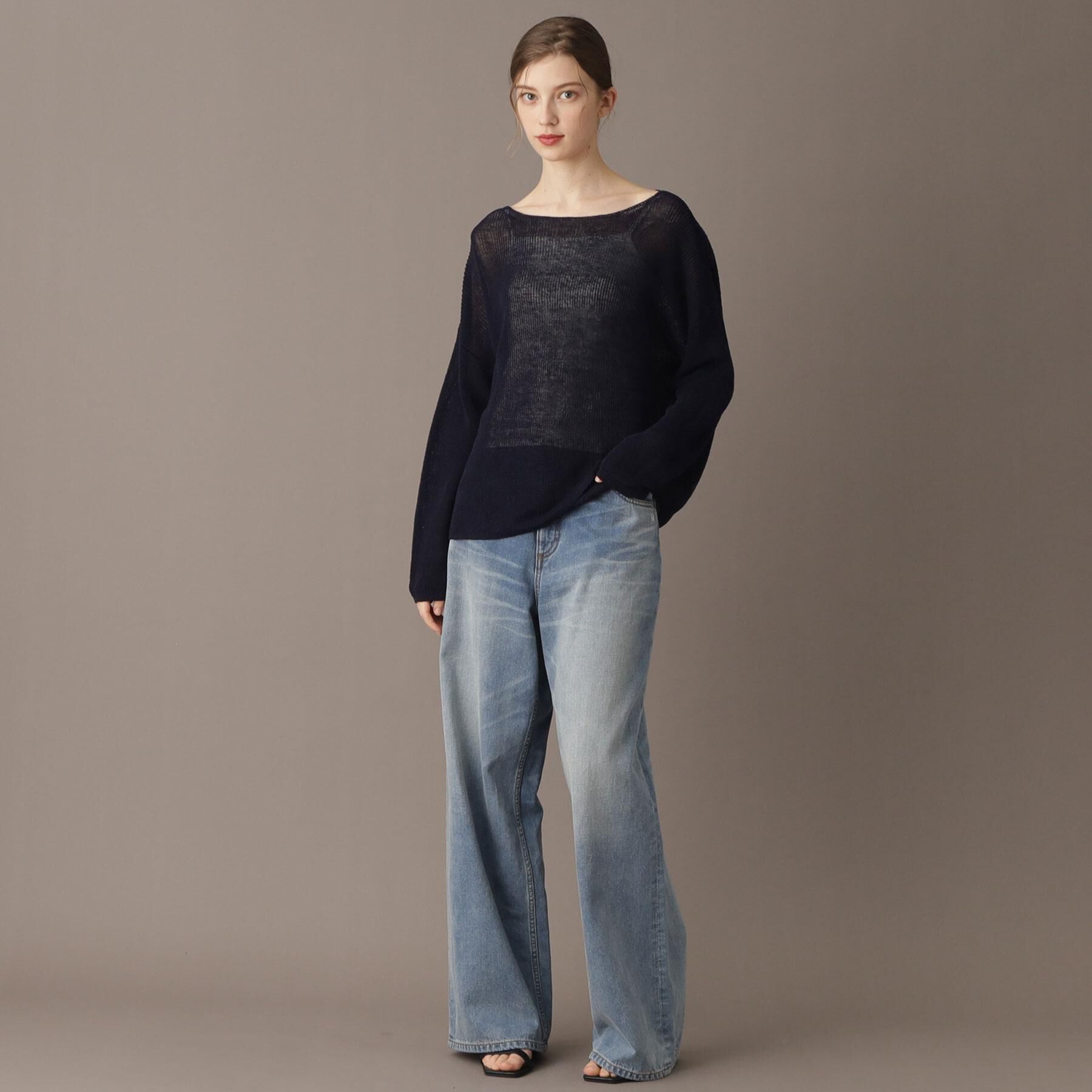 DRESSTERIOR「【洗える/薄手/清涼感】リネンブレンドプルオーバー」|ニット・セーター|