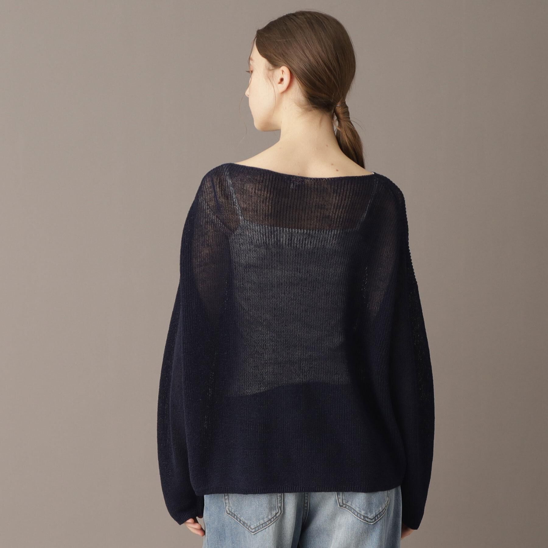 DRESSTERIOR「【洗える/薄手/清涼感】リネンブレンドプルオーバー」|ニット・セーター|