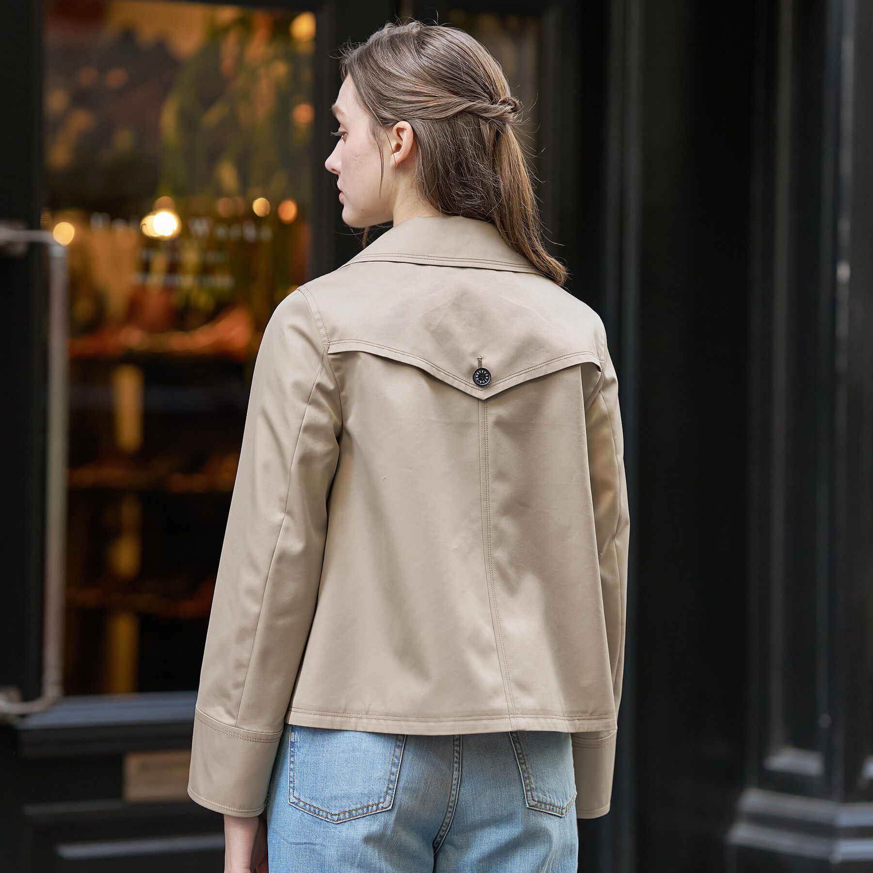 DRESSTERIOR「【撥水素材】Aラインショートトレンチコート」|トレンチコート|