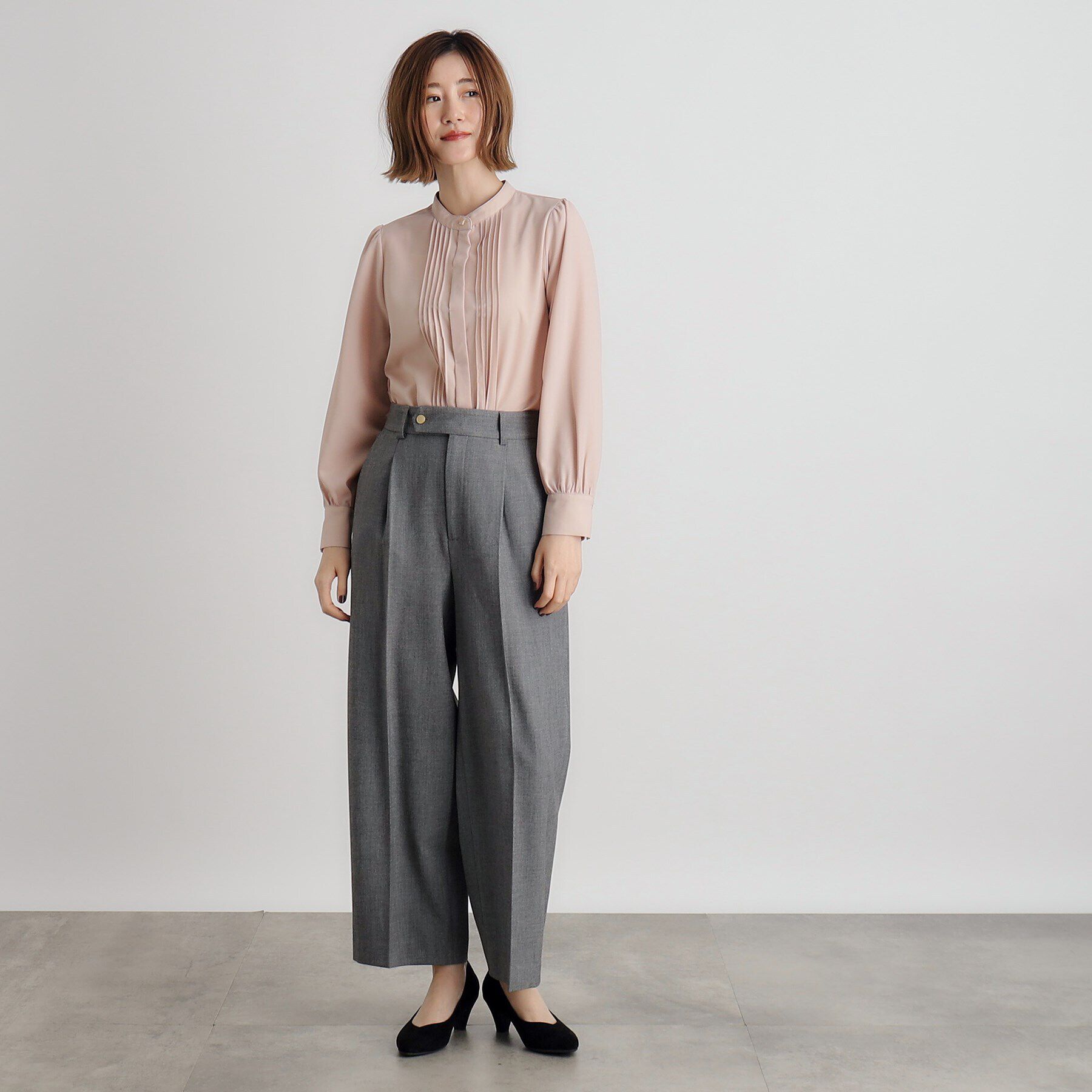 grove「シャークスキン裏起毛スラックスパンツ」|その他|