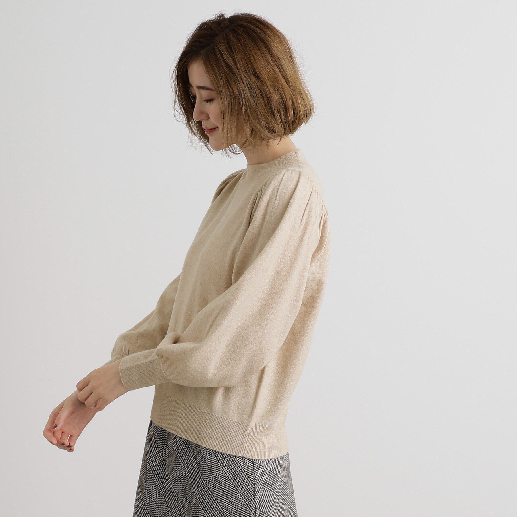 grove「ウールブレンドボリュームスリーブニット」|ニット・セーター|