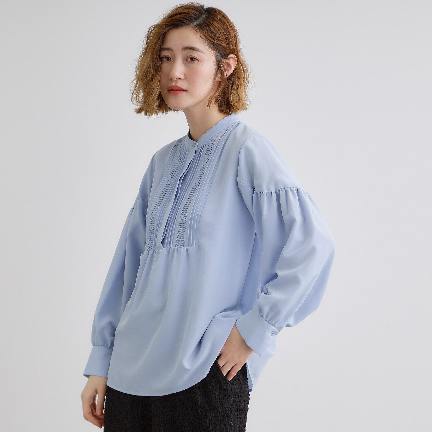 grove「ピンタックボリュームスリーブブラウス」|シャツ・ブラウス|