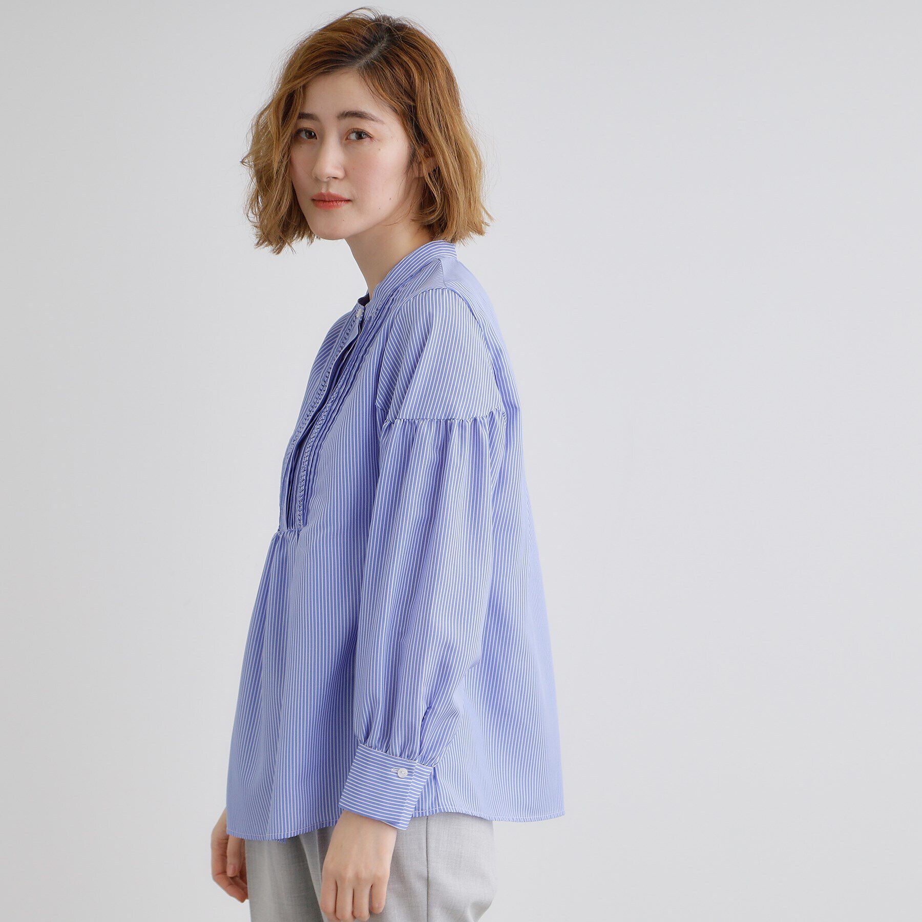 grove「ピンタックボリュームスリーブブラウス」|シャツ・ブラウス|