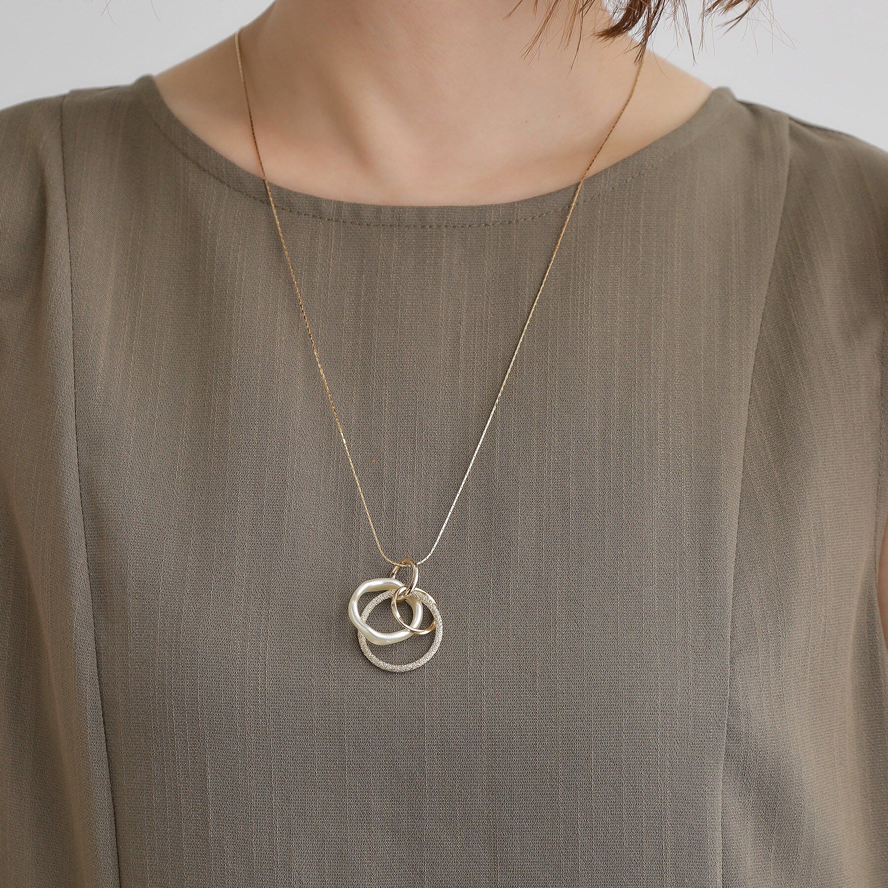 grove「クリアパール調メニーリングネックレス」|ネックレス|