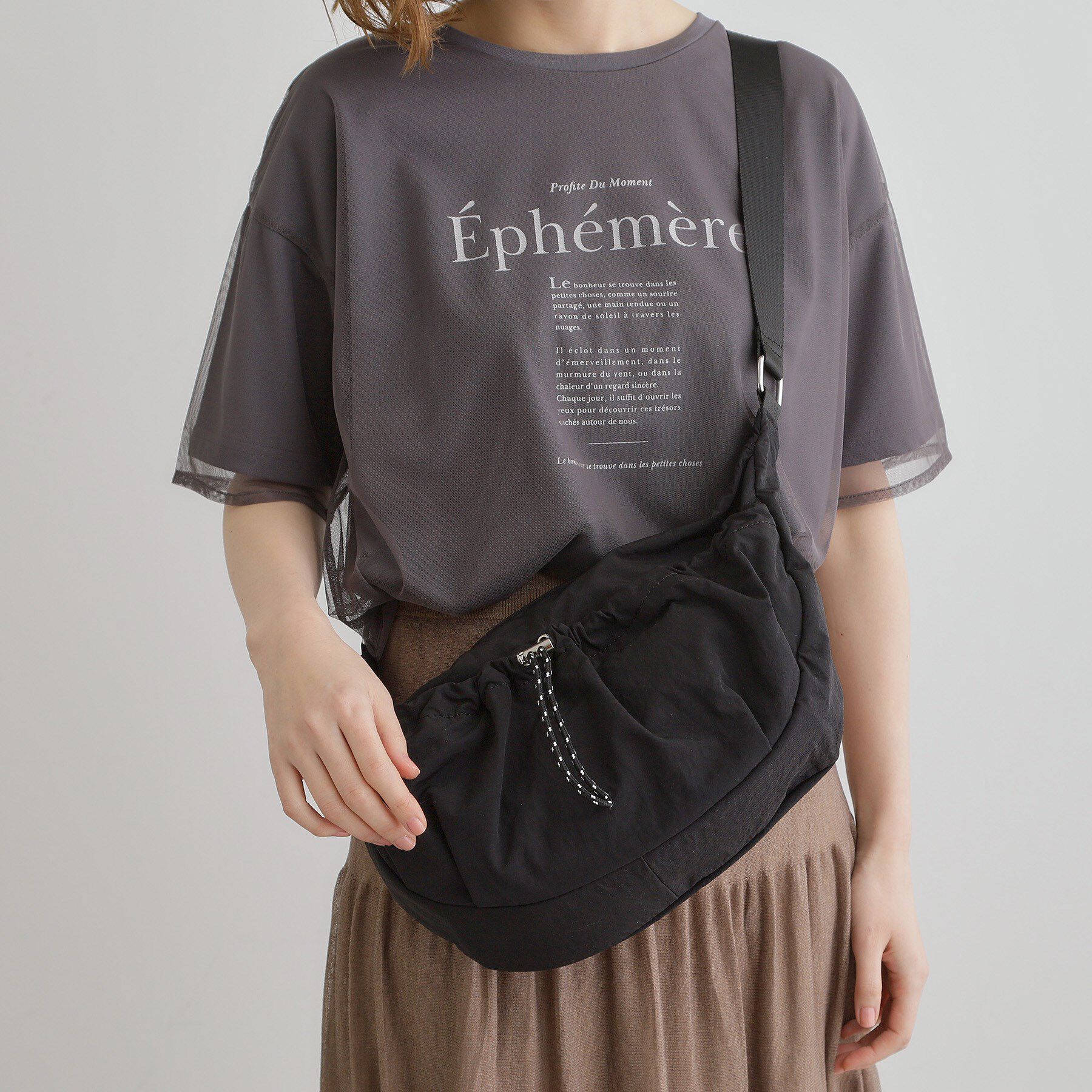 grove「ドロストポケットナイロンショルダー」|ショルダー・メッセンジャー|ブラック(019)