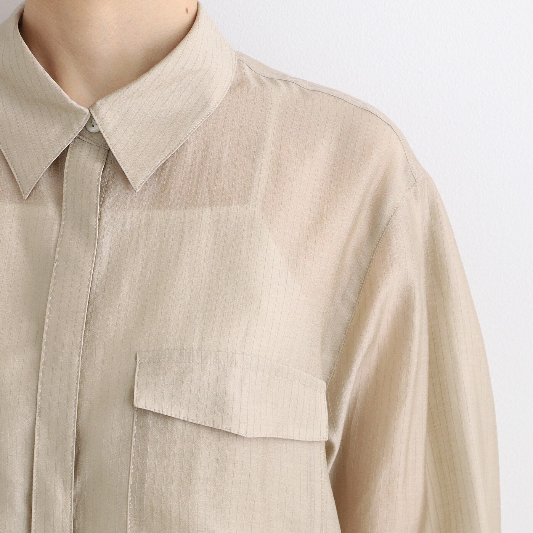 INDIVI「【洗える／シアー】モードストライプブラウス」|シャツ・ブラウス|
