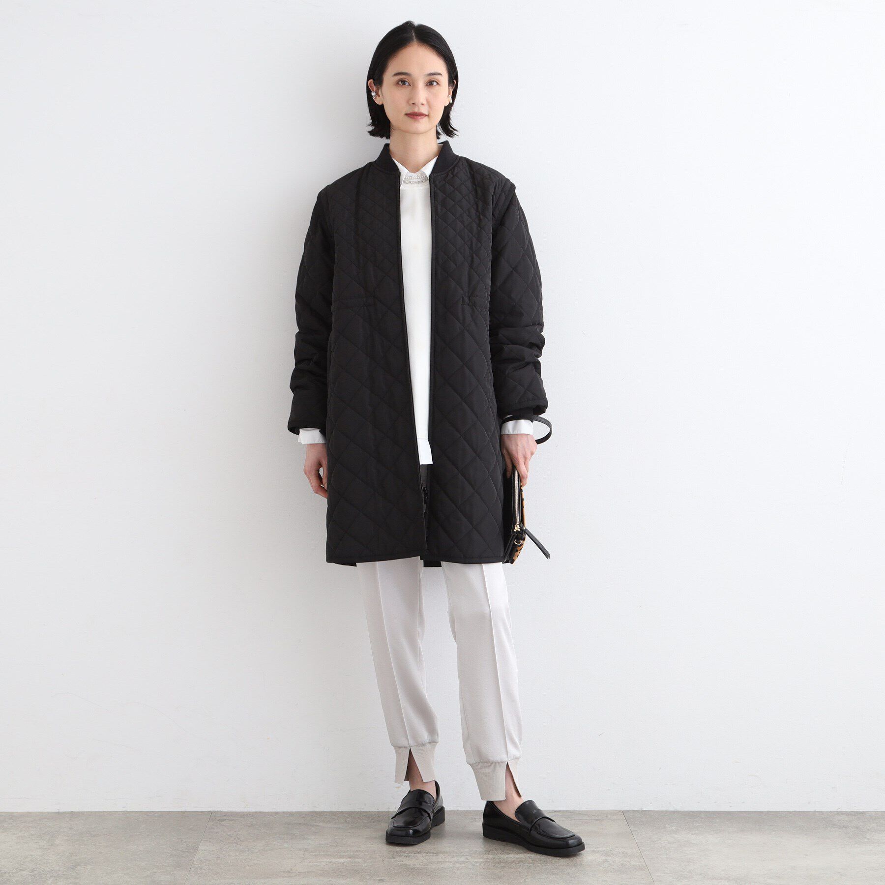 INDIVI「【2WAY/袖取り外し可能】グラデーションキルトロングコート」|ダウン|
