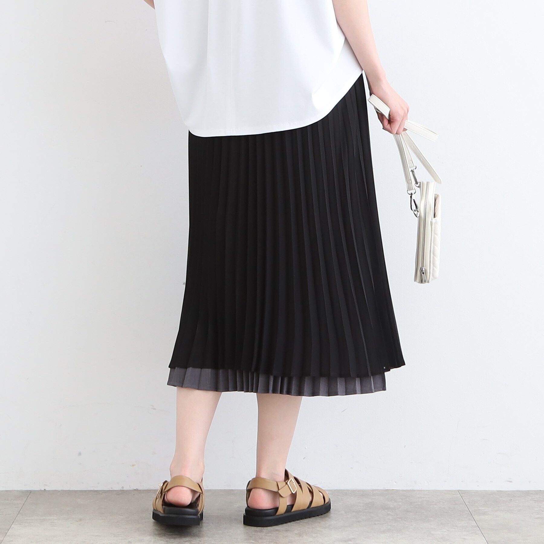 INDIVI「【洗える／リバーシブル】シフォンプリーツ スカート」|スカート|