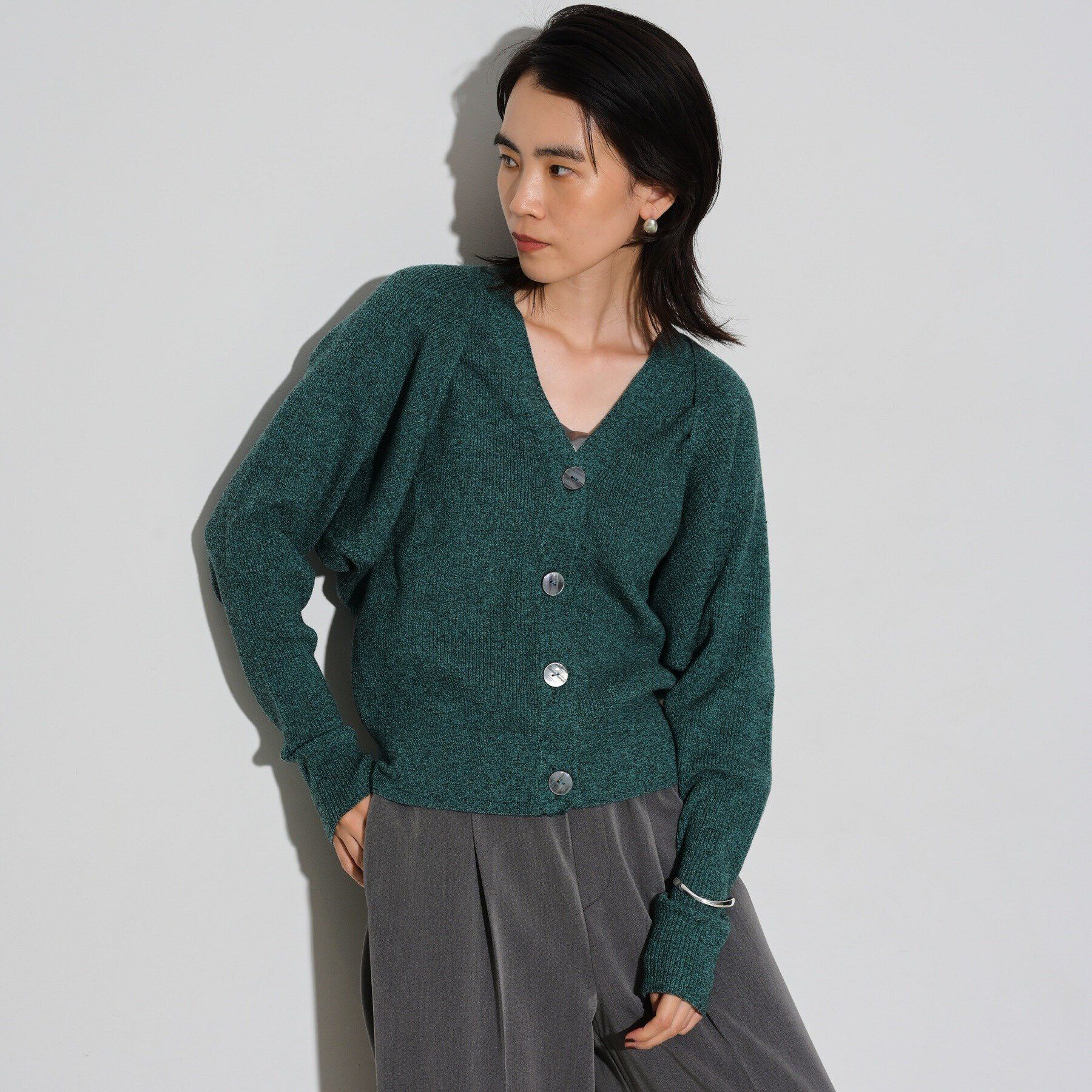 GALLEST「ボレロツインニット」|カーディガン|ｸﾞﾘｰﾝ(924)