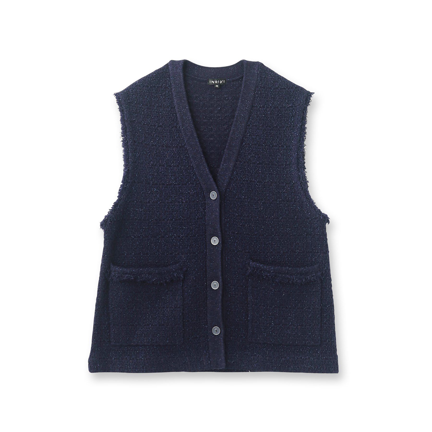 INDIVI「【トレンド】ツィードジレニット」|ベスト・ジレ|