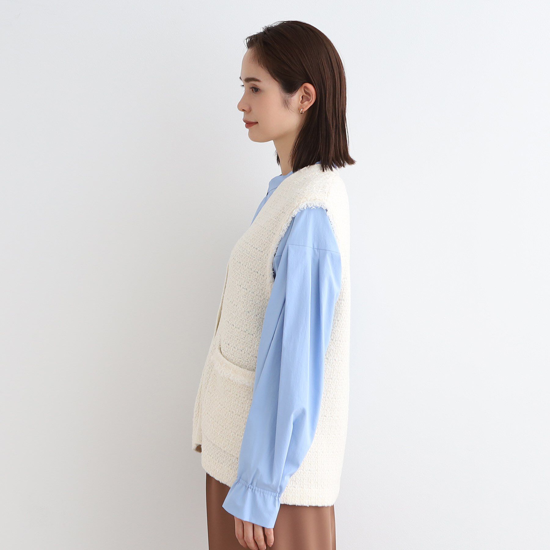 INDIVI「【トレンド】ツィードジレニット」|ベスト・ジレ|