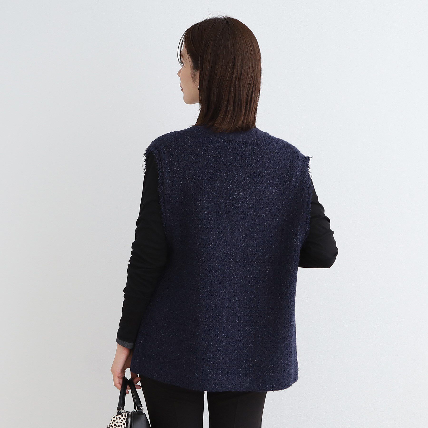 INDIVI「【トレンド】ツィードジレニット」|ベスト・ジレ|