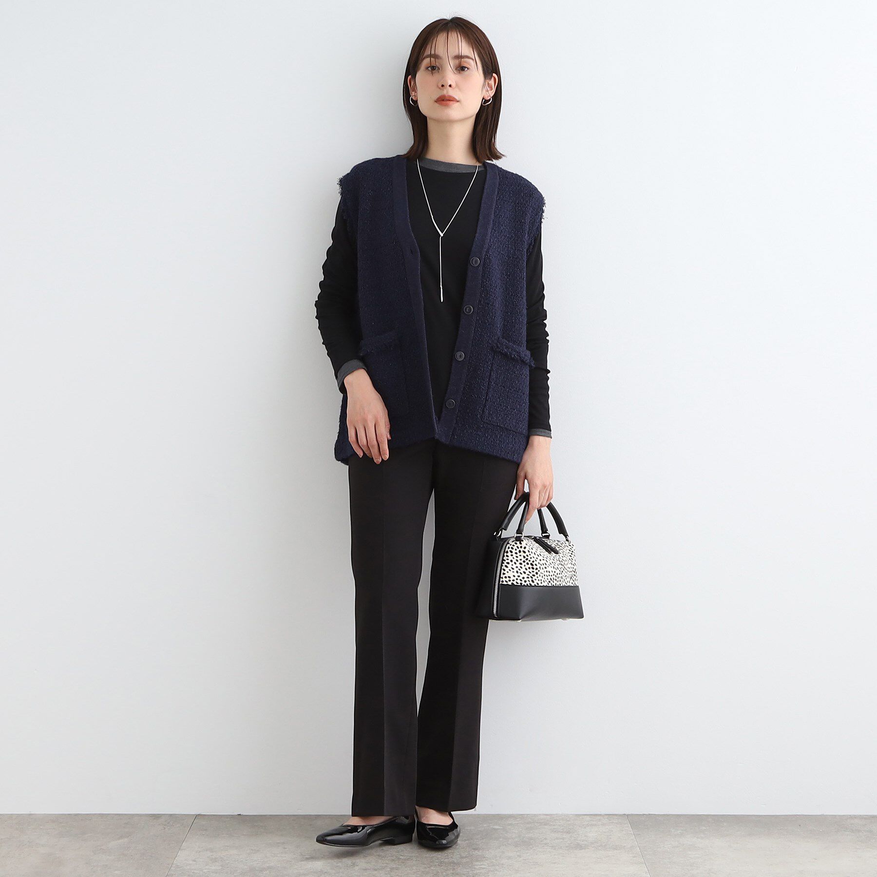 INDIVI「【トレンド】ツィードジレニット」|ベスト・ジレ|