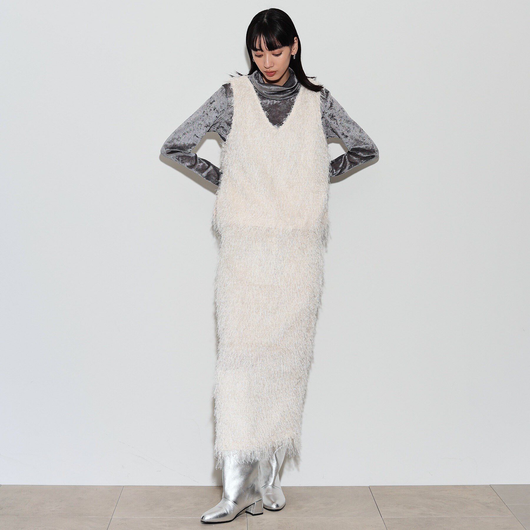 GALLEST「カットシャギータイトスカート」|スカート|