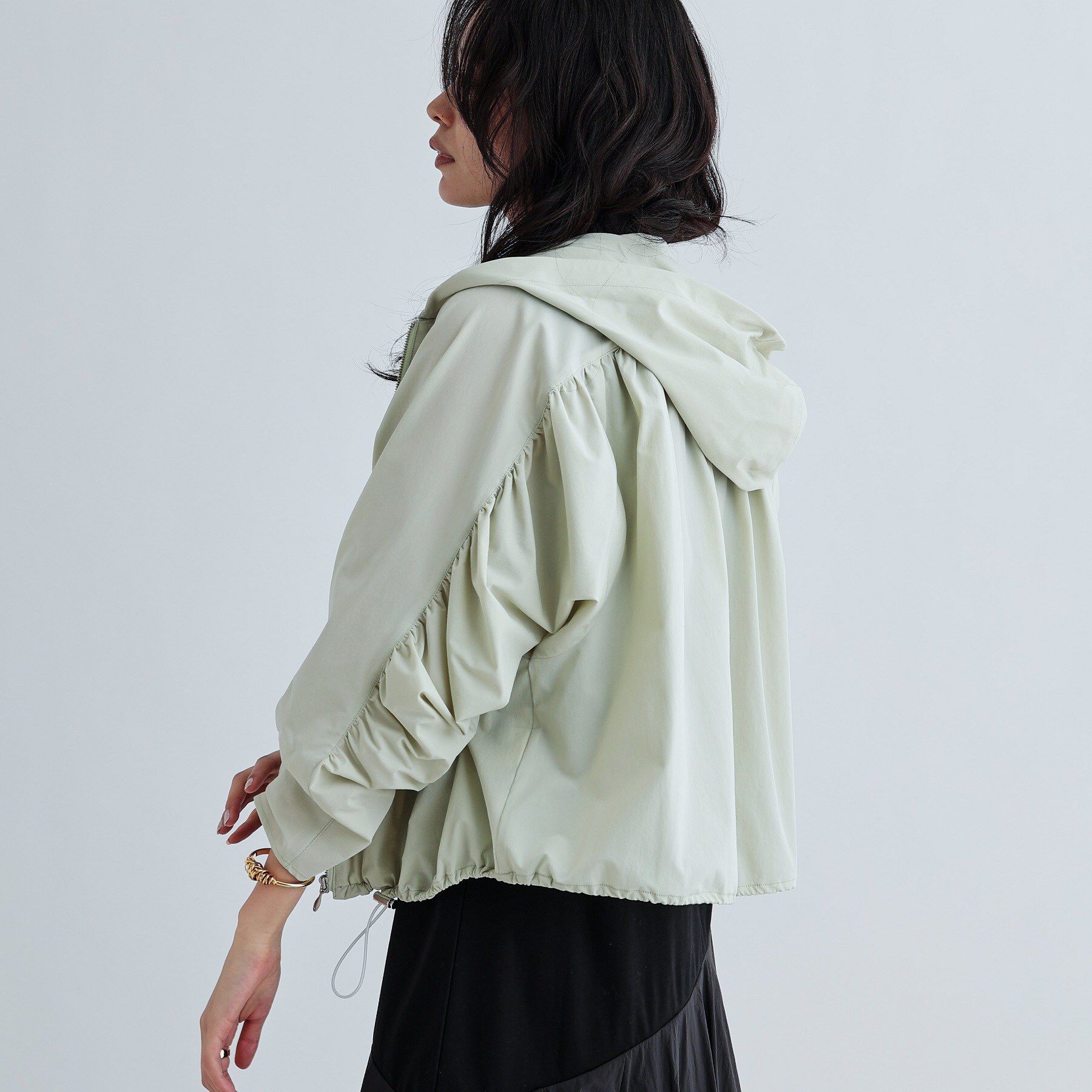 GALLEST「ギャザードルマンフーデットブルゾン」|ブルゾン・スタジャン|