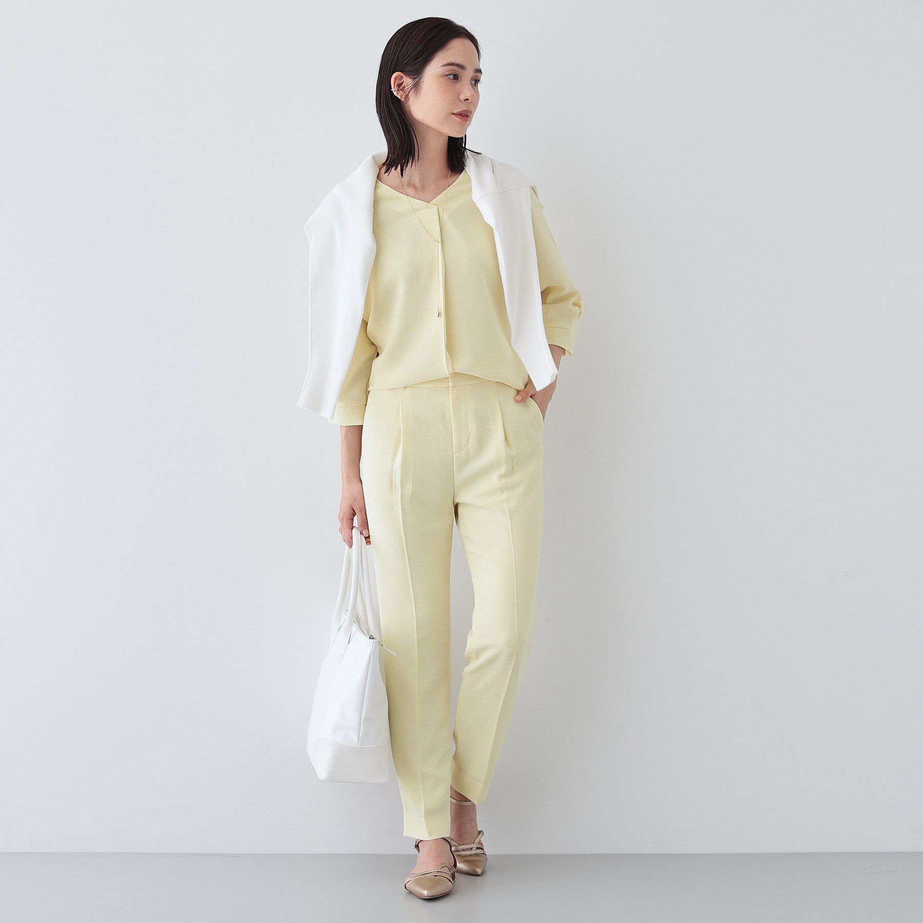 INDIVI「【着る日傘/遮熱/UVケア】タックテーパードパンツ」|その他|