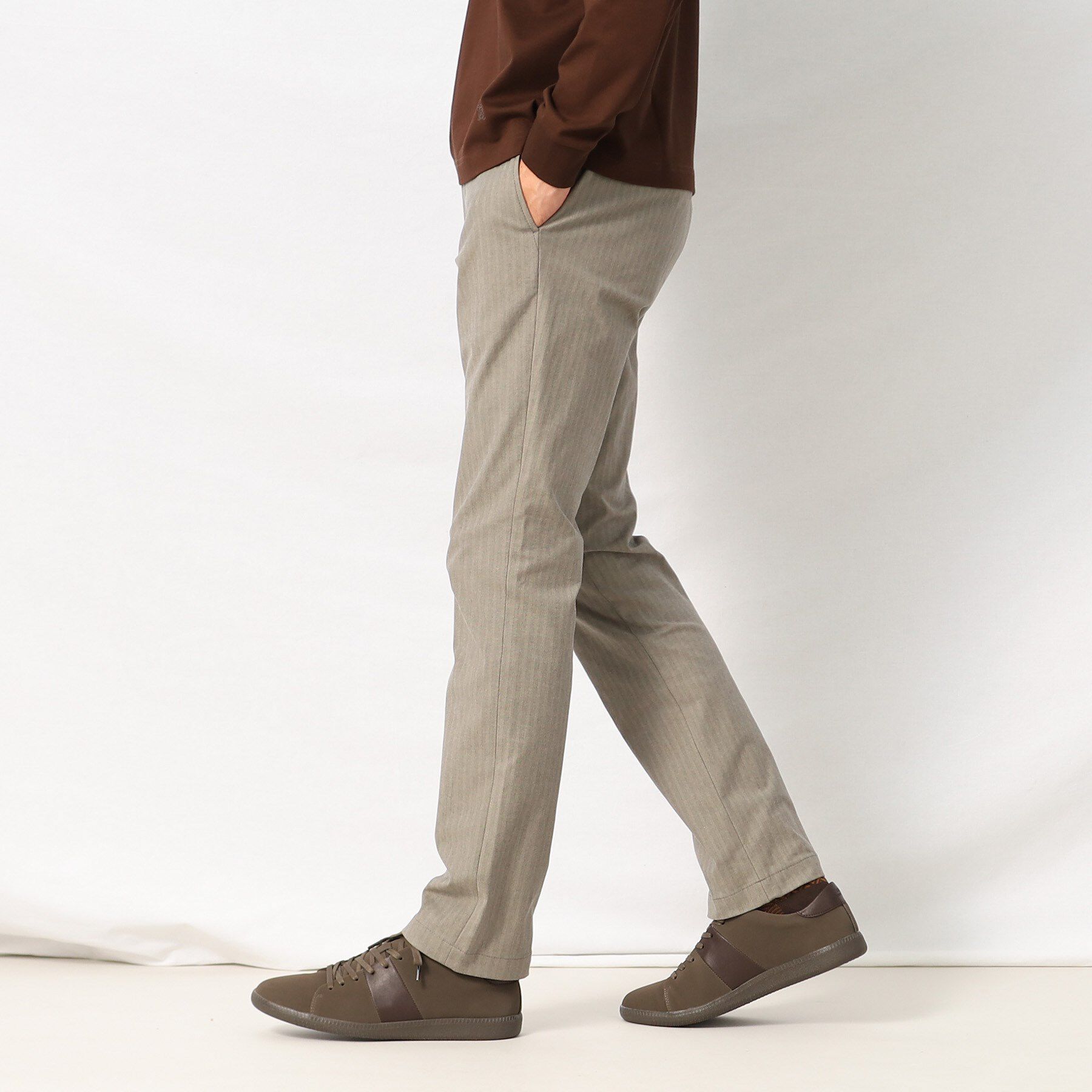 TAKEO KIKUCHI「【Made in JAPAN】播州織 ヘリンボン ストレート パンツ」|その他|