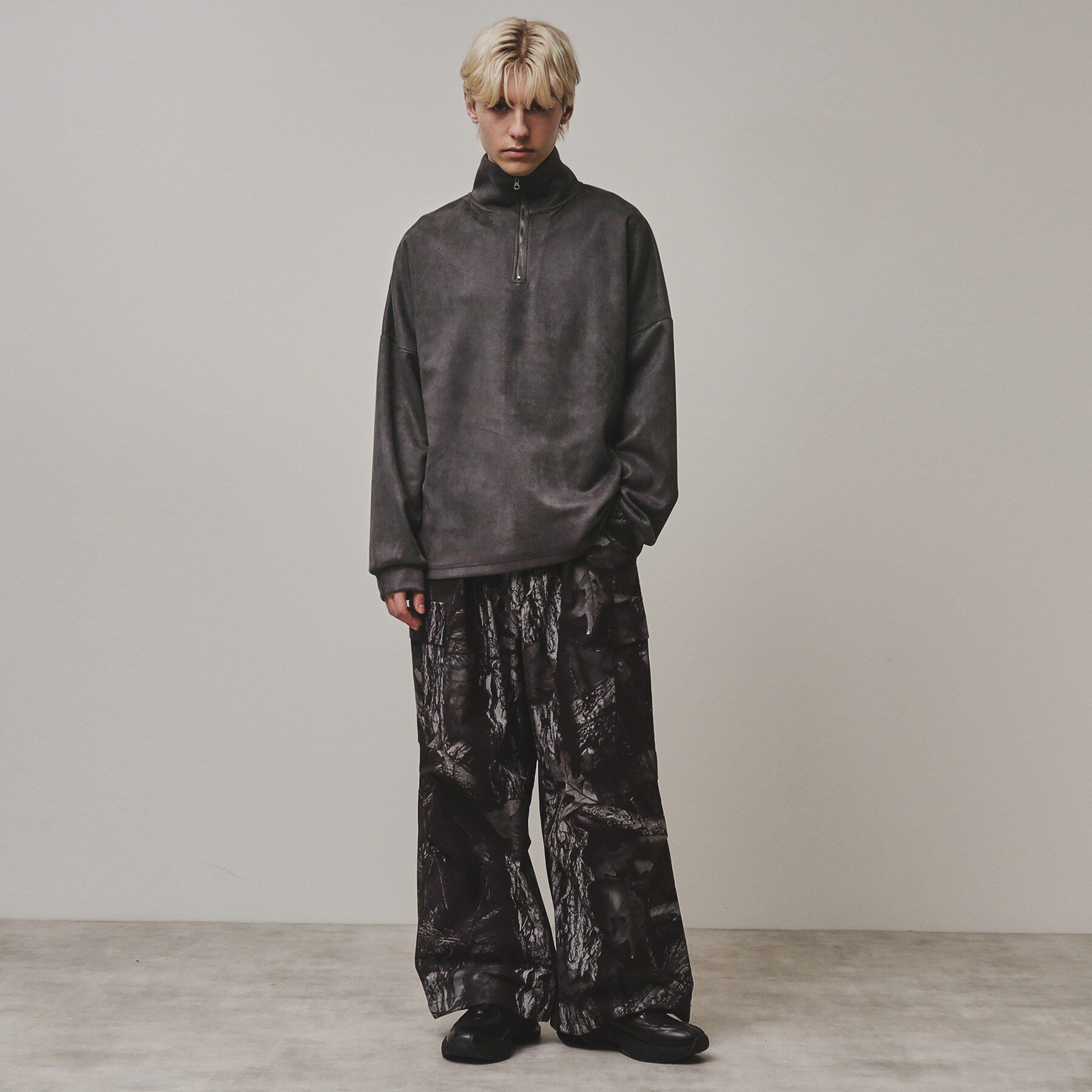 tk.TAKEO KIKUCHI「スエード調プチドルマンハーフジップカットソー」|Tシャツ・カットソー|