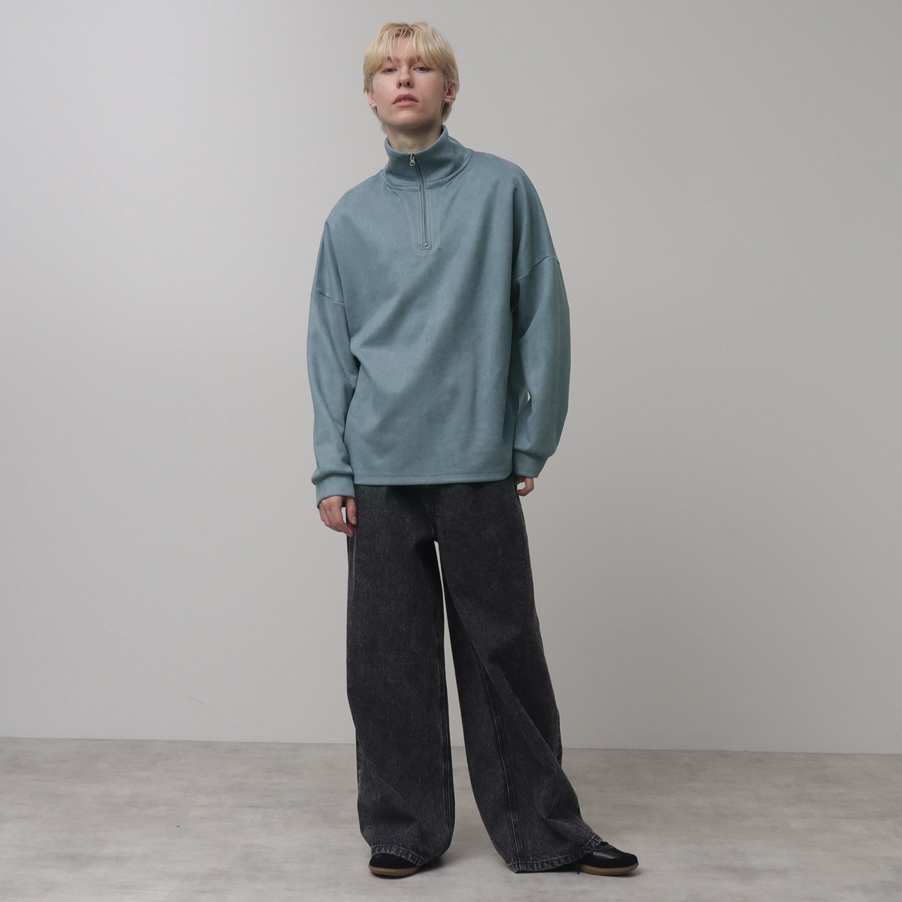 tk.TAKEO KIKUCHI「スエード調プチドルマンハーフジップカットソー」|Tシャツ・カットソー|