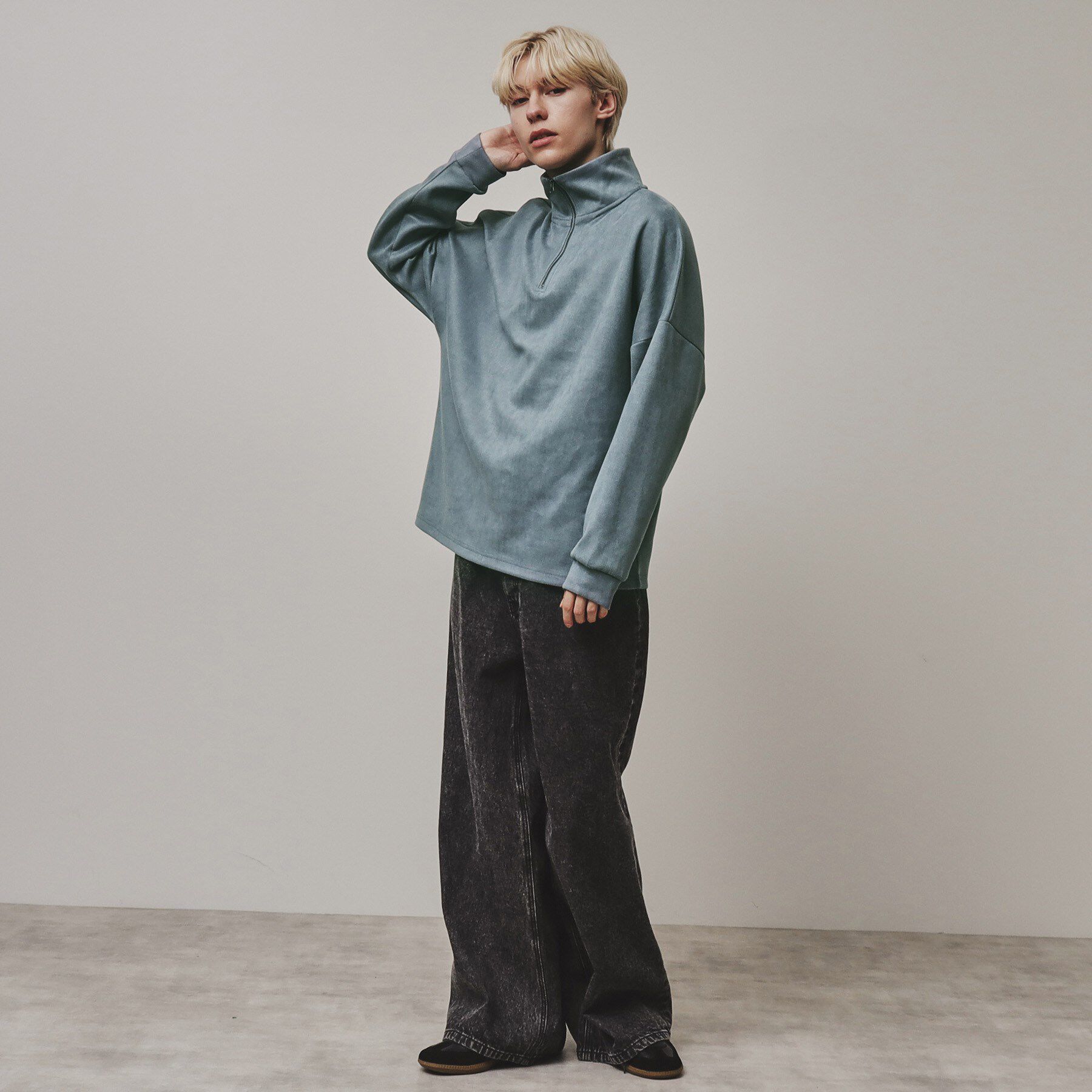 tk.TAKEO KIKUCHI「スエード調プチドルマンハーフジップカットソー」|Tシャツ・カットソー|