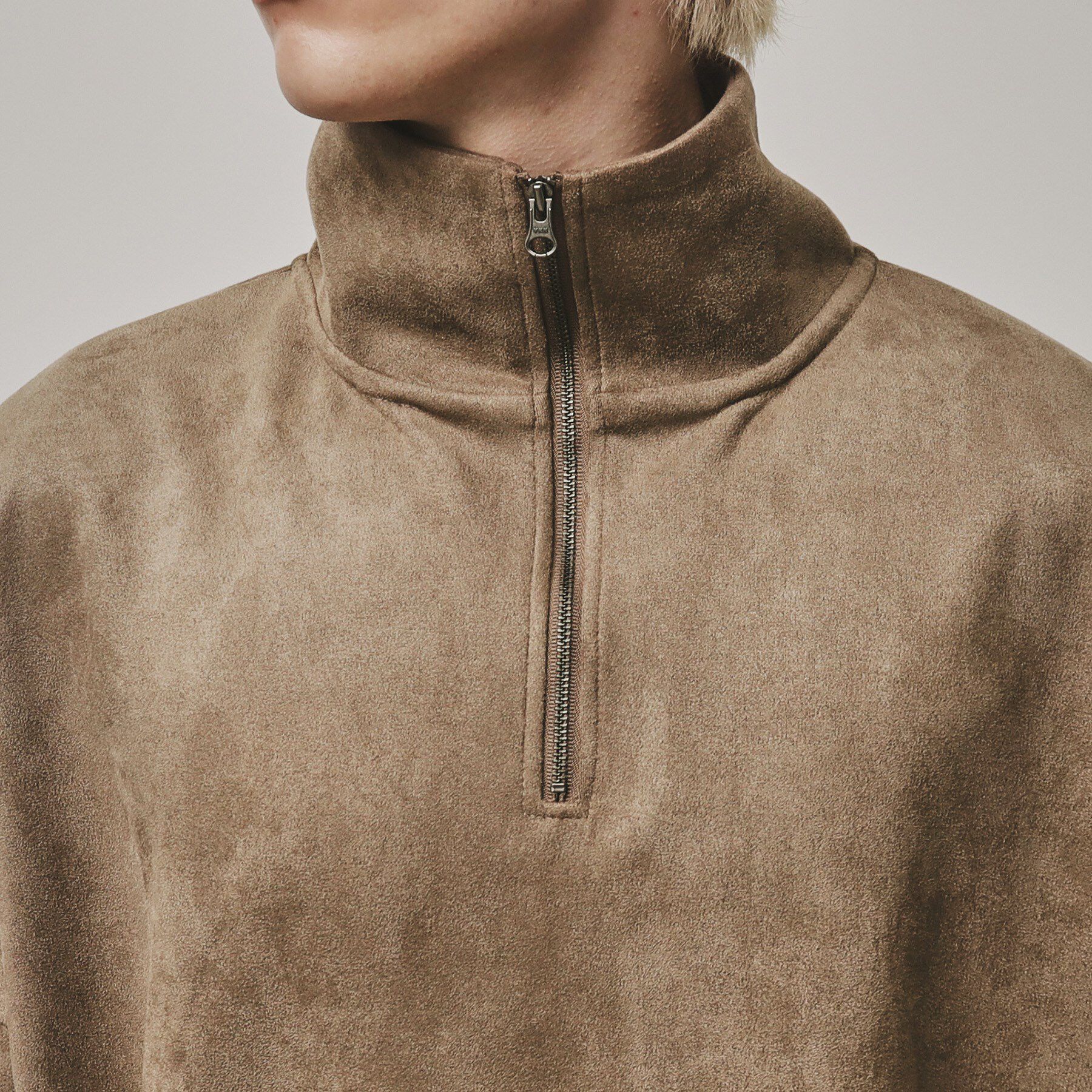 tk.TAKEO KIKUCHI「スエード調プチドルマンハーフジップカットソー」|Tシャツ・カットソー|