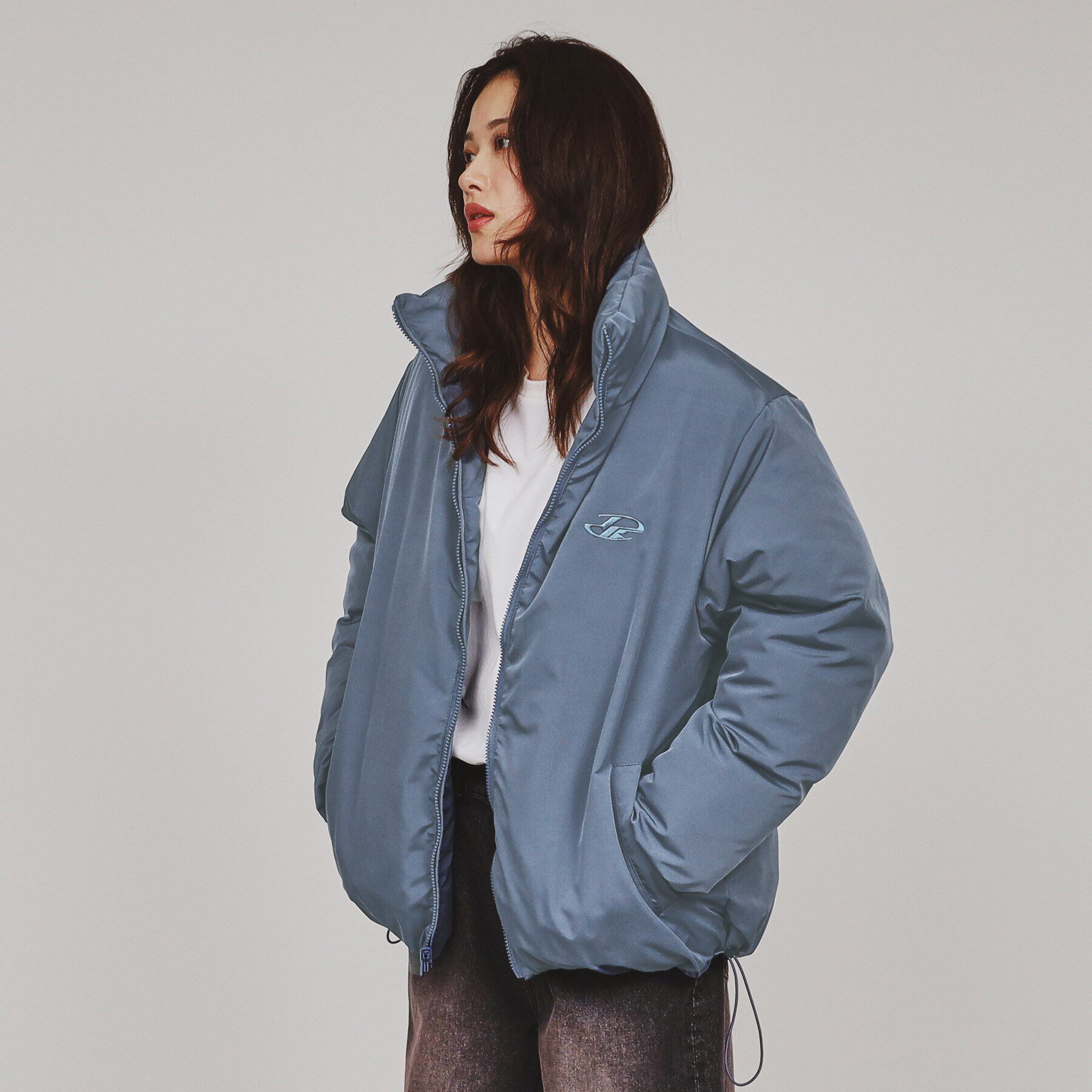 tk.TAKEO KIKUCHI「【2WAY】パテッドリバーシブルジャケット」|ダウン|ブルー(091)