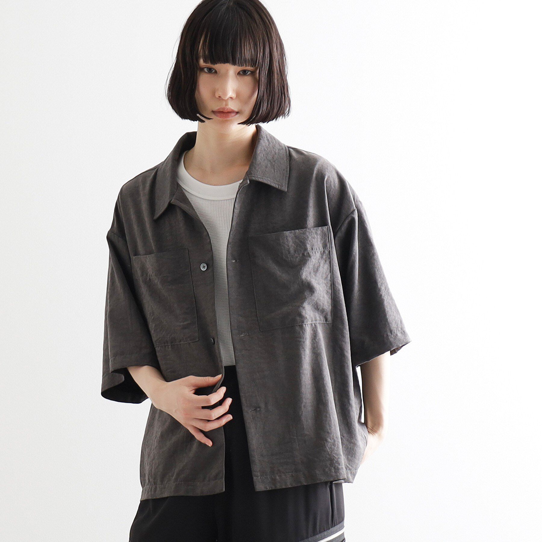 tk.TAKEO KIKUCHI「ヴィンテージライククロップドシャツ」|シャツ・ブラウス|