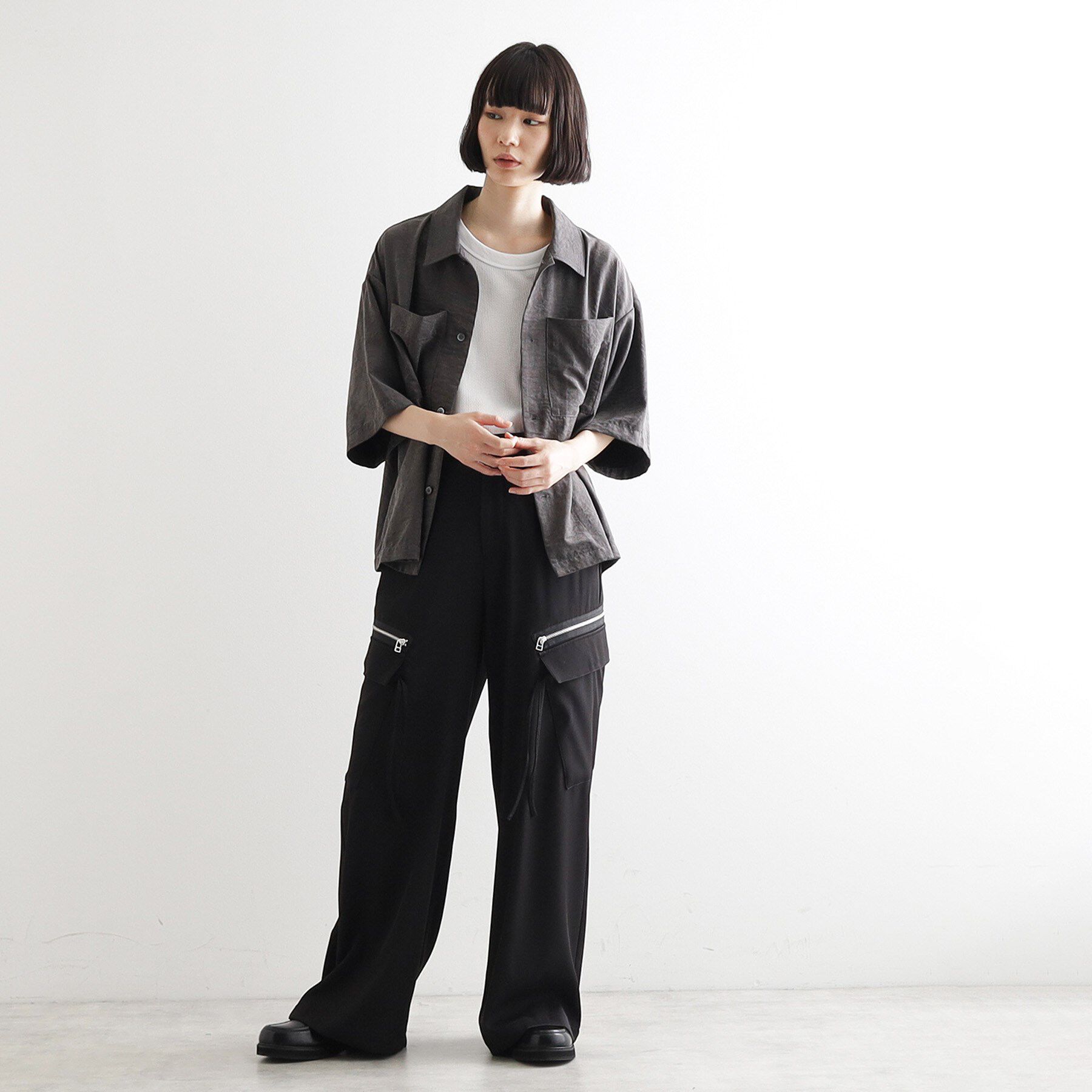 tk.TAKEO KIKUCHI「ヴィンテージライククロップドシャツ」|シャツ・ブラウス|