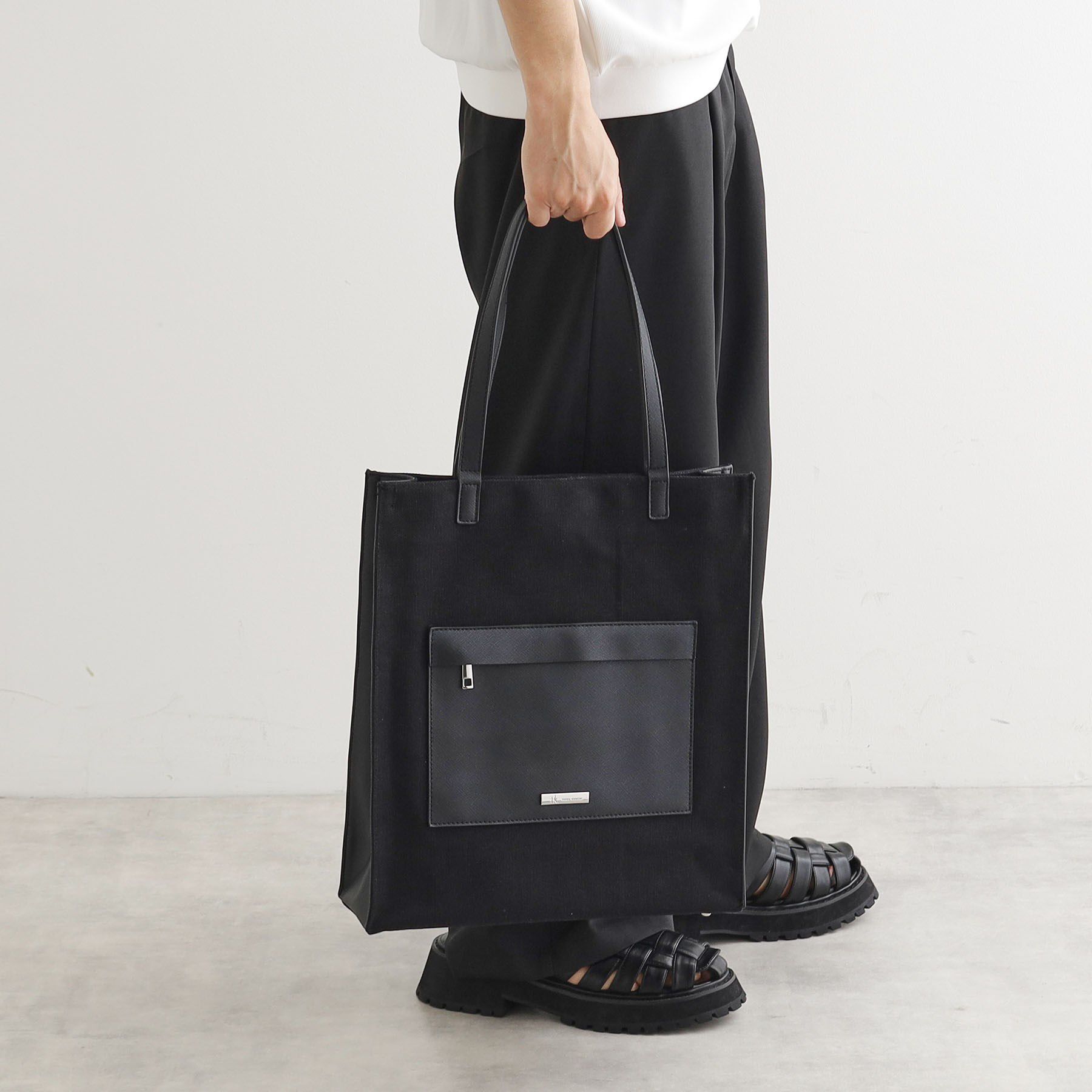 tk.TAKEO KIKUCHI「キャンバスフラットトート」|トートバッグ|